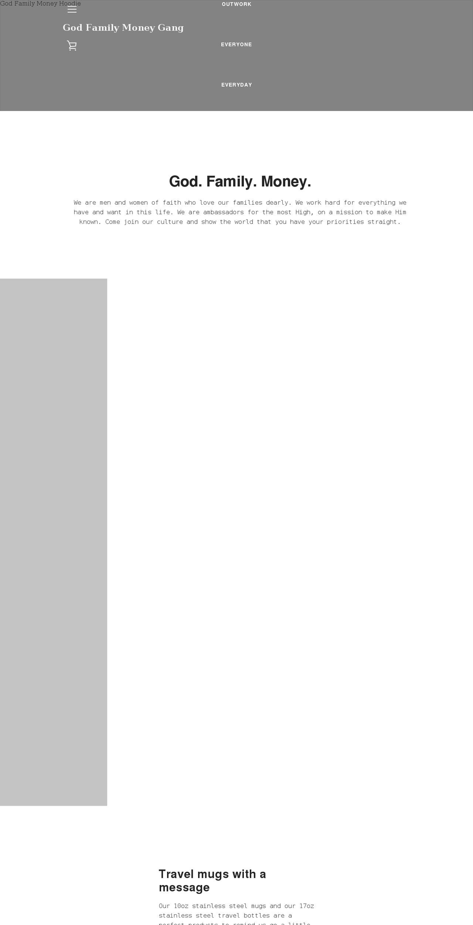 godfamilymoneygang.com shopify website screenshot