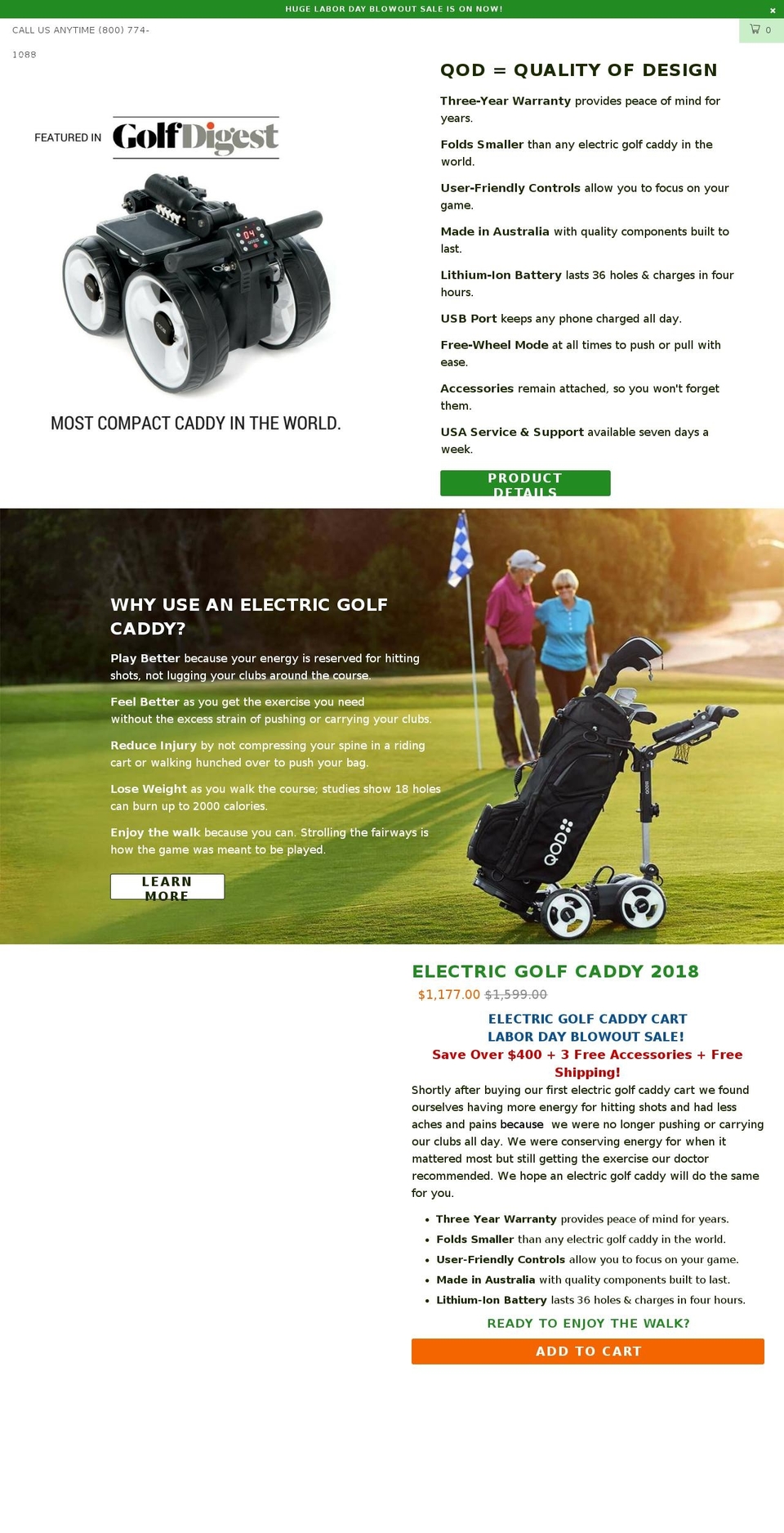 godgolfusa.com — Shopify storefront screenshot