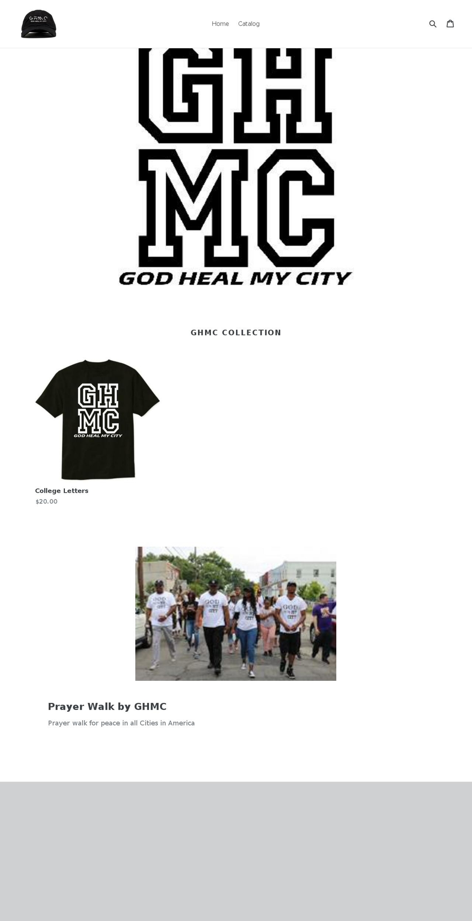 godhealmycity.com — Shopify storefront screenshot