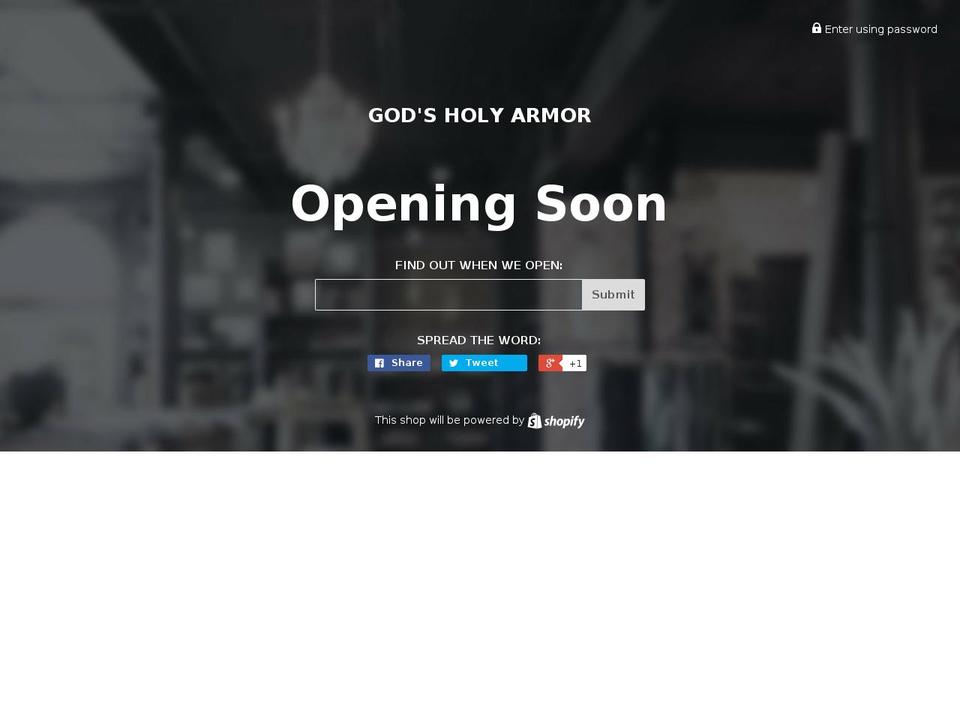 godholyarmor.com — Shopify storefront screenshot