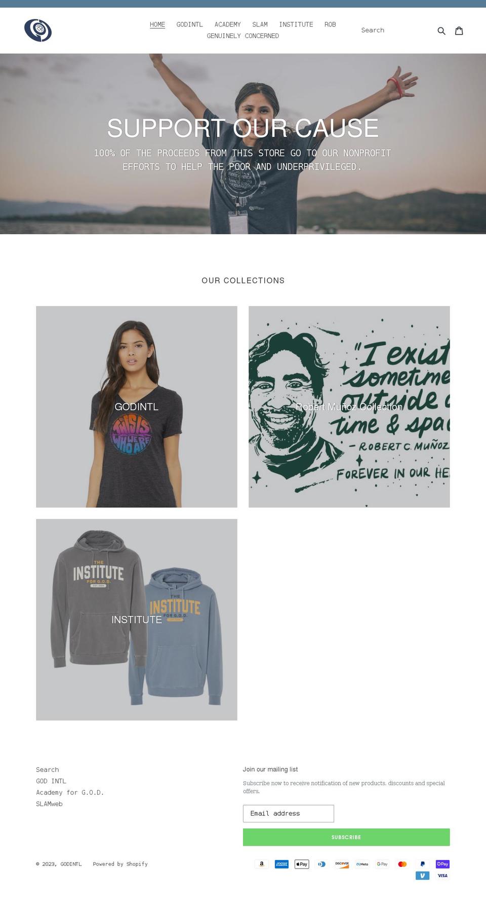 godintl.myshopify.com shopify website screenshot