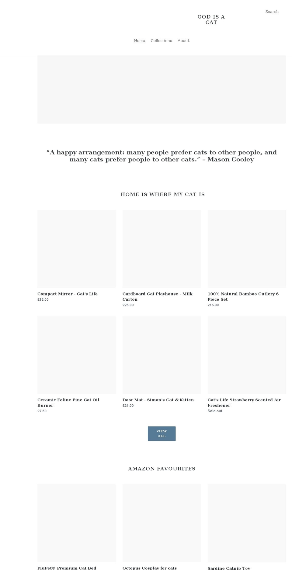 godisacat.co.uk shopify website screenshot