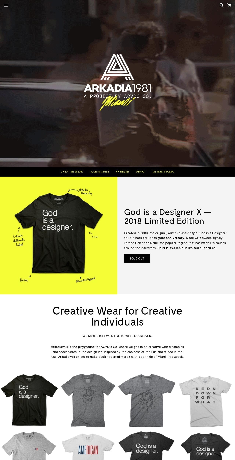 godisadesigner.com shopify website screenshot