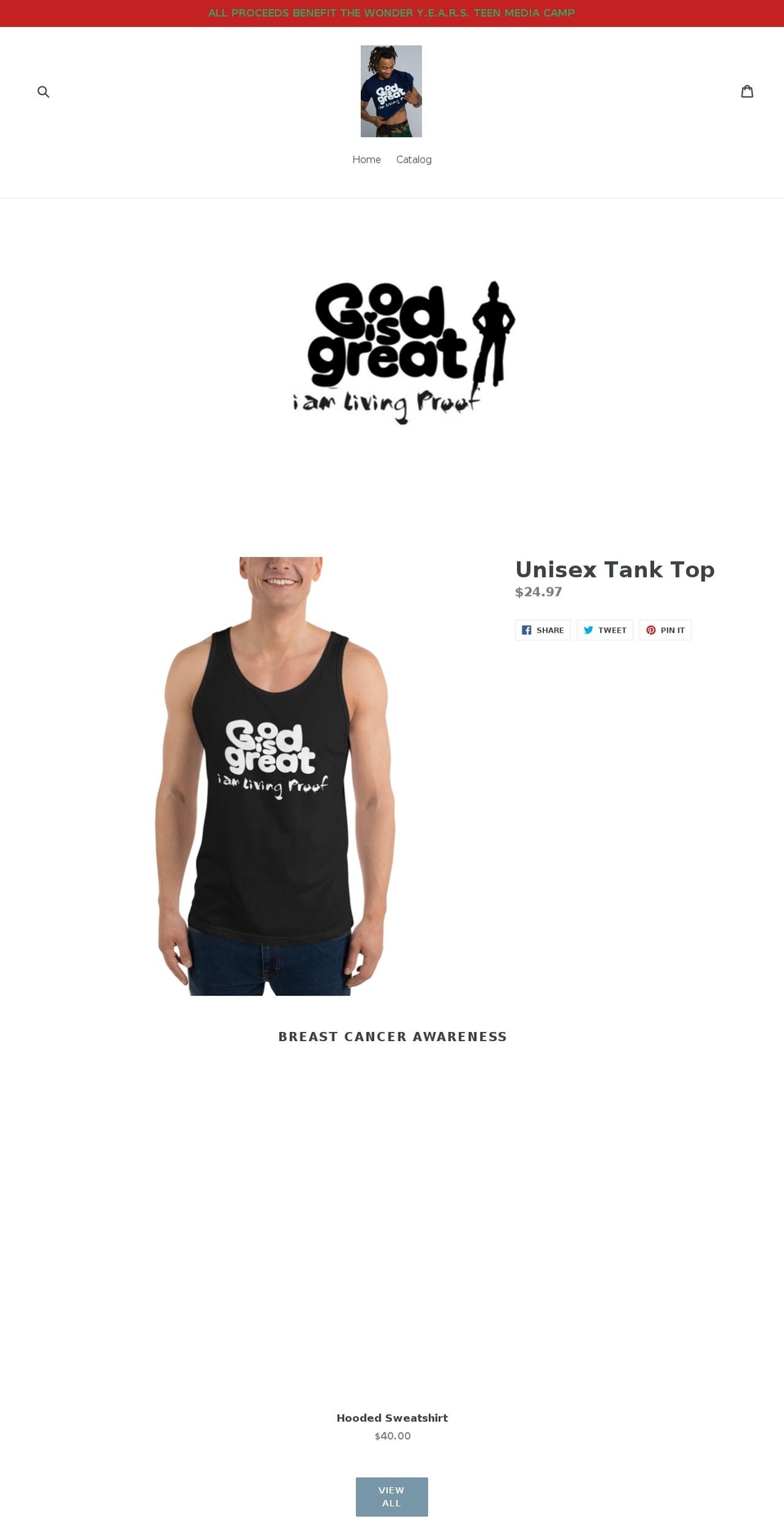 godisgreatapparel.org shopify website screenshot