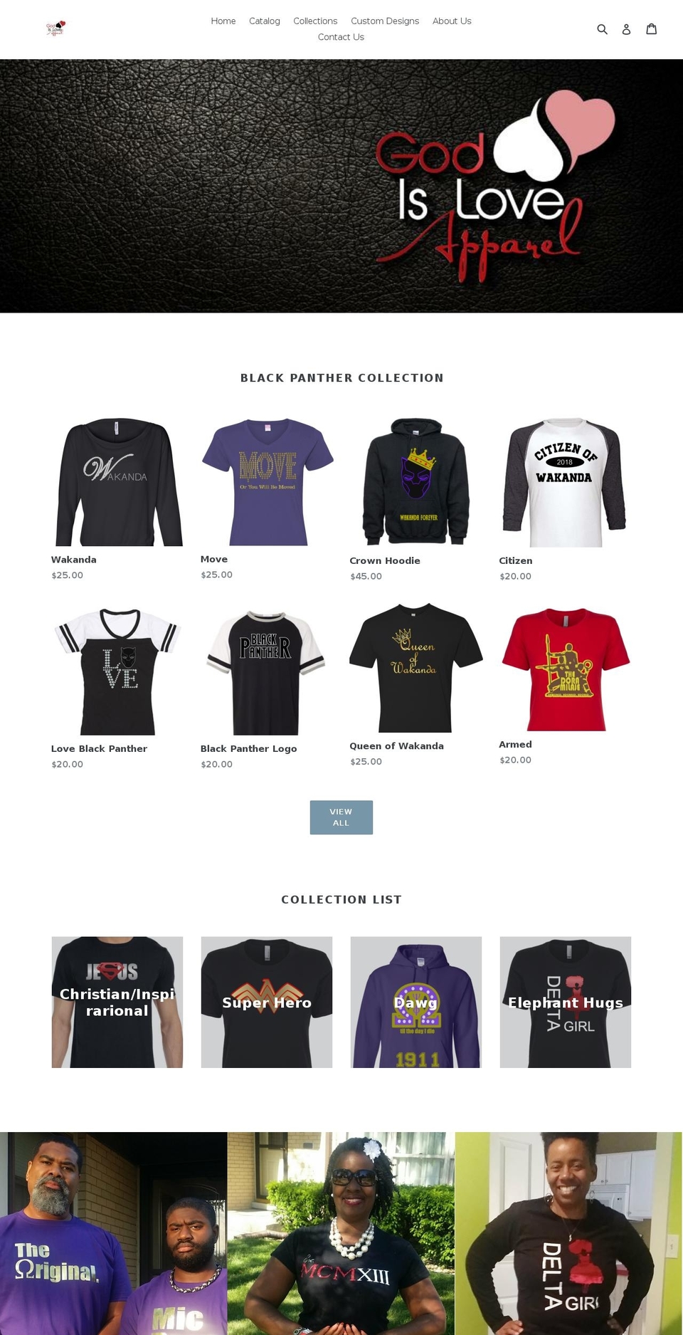 godisloveapparel.net shopify website screenshot