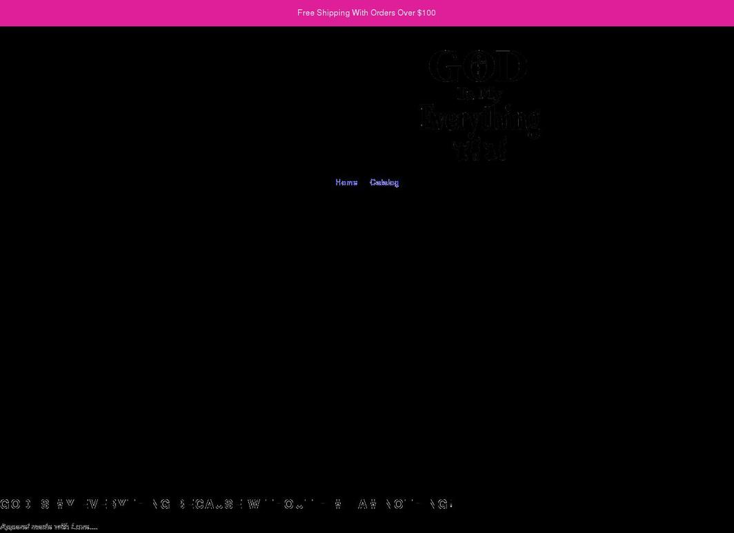 godismyeverything.net shopify website screenshot