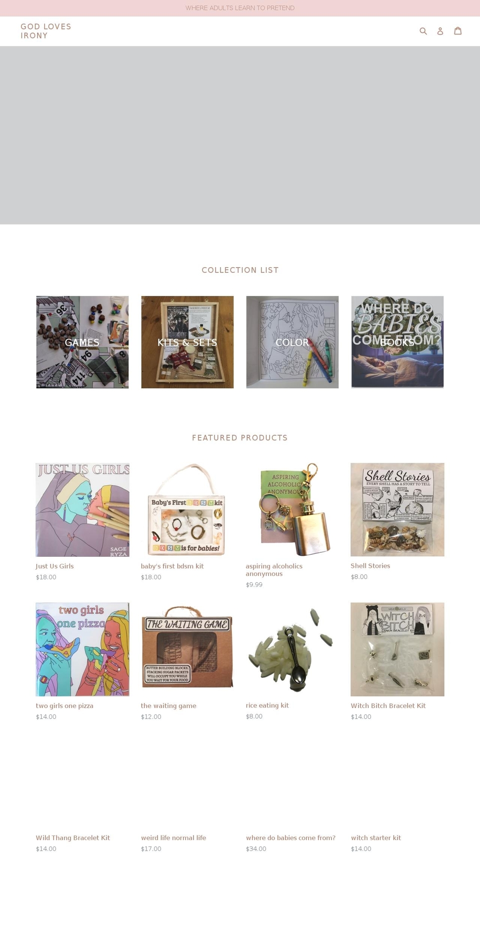 godlovesirony.com shopify website screenshot