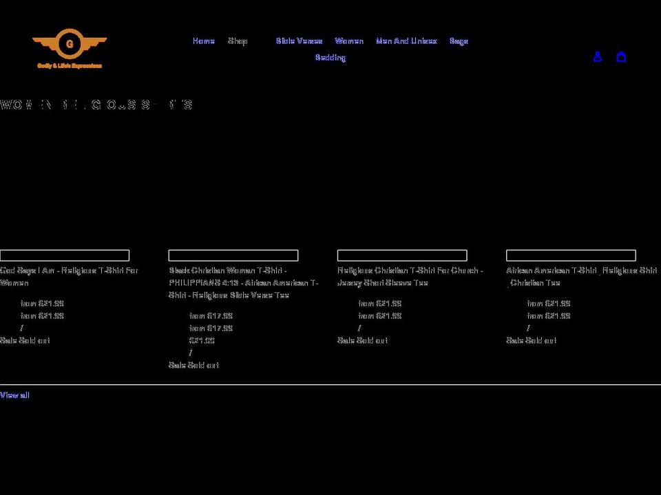 godlylifesexpressions.com shopify website screenshot