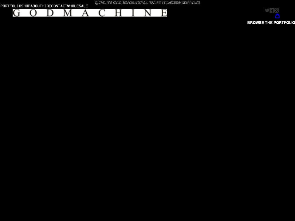 godmachine.co.uk shopify website screenshot