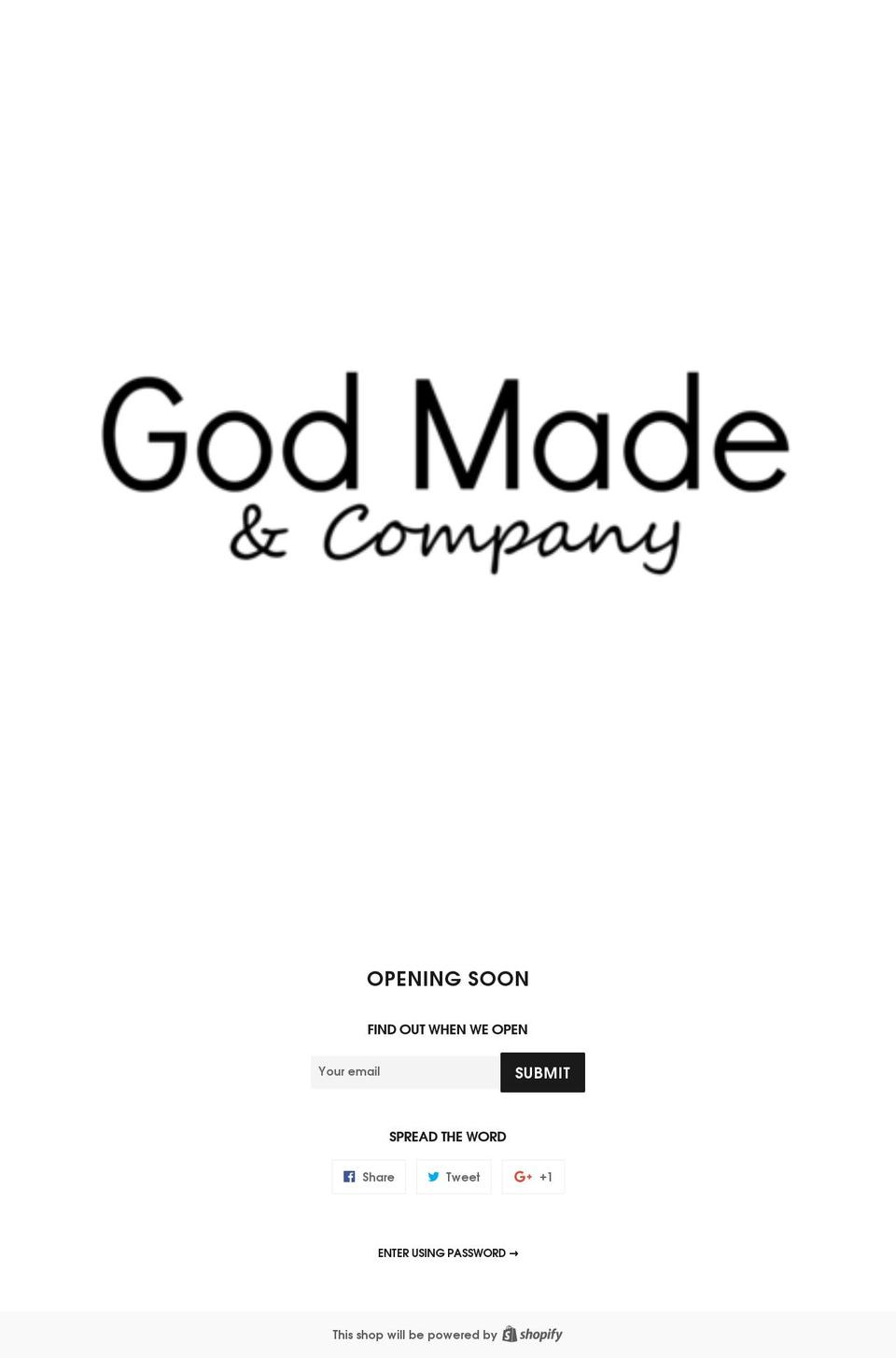 godmadeco.com shopify website screenshot