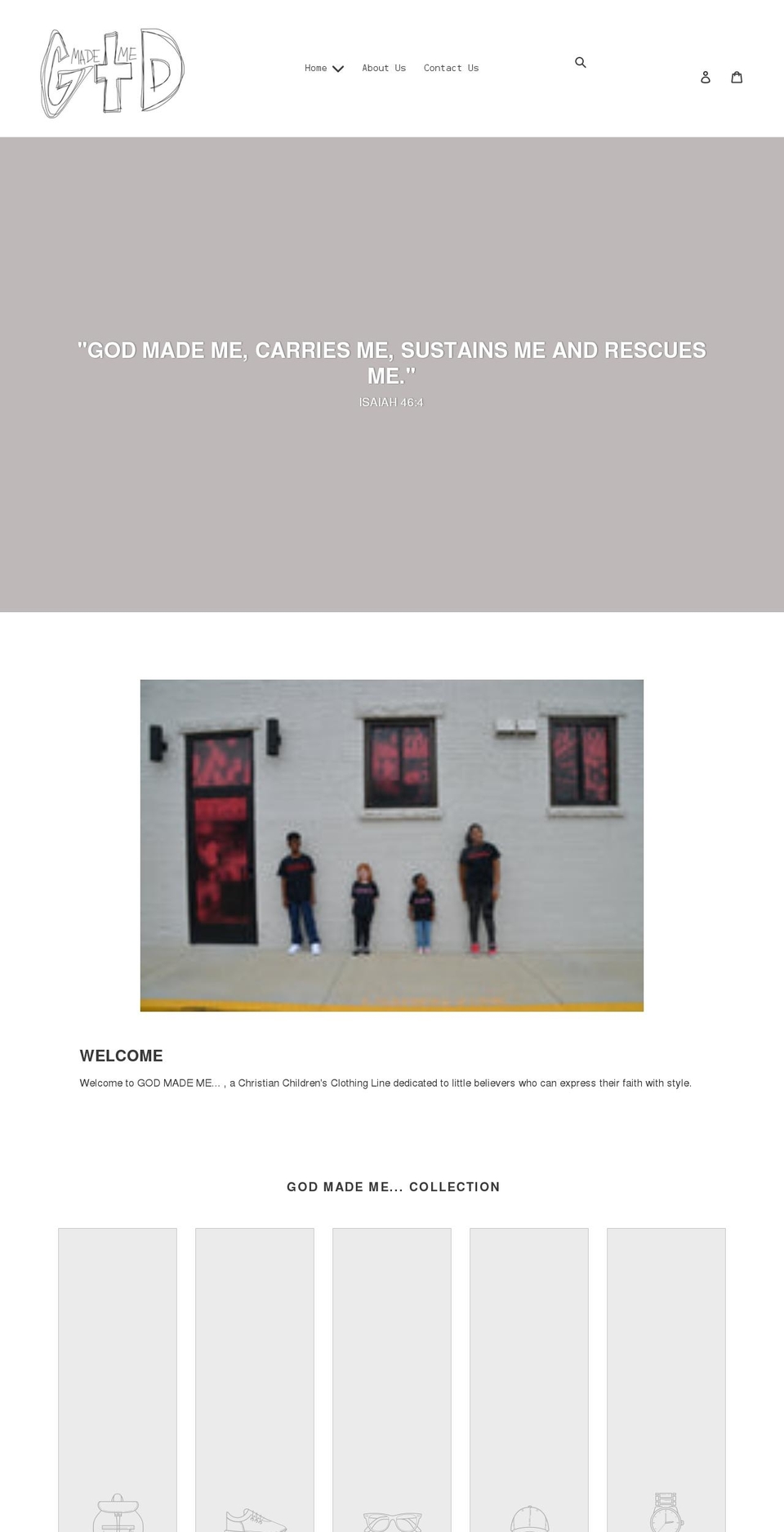 godmademeofficial.com shopify website screenshot