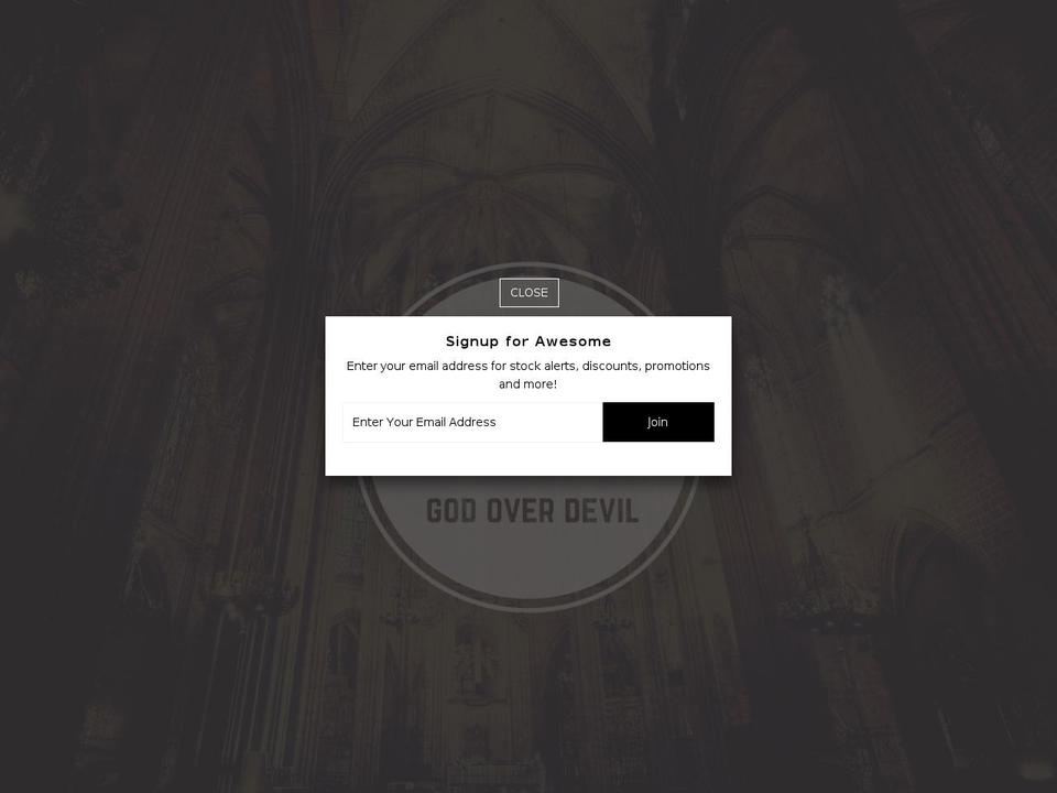 godoverdevil.com shopify website screenshot