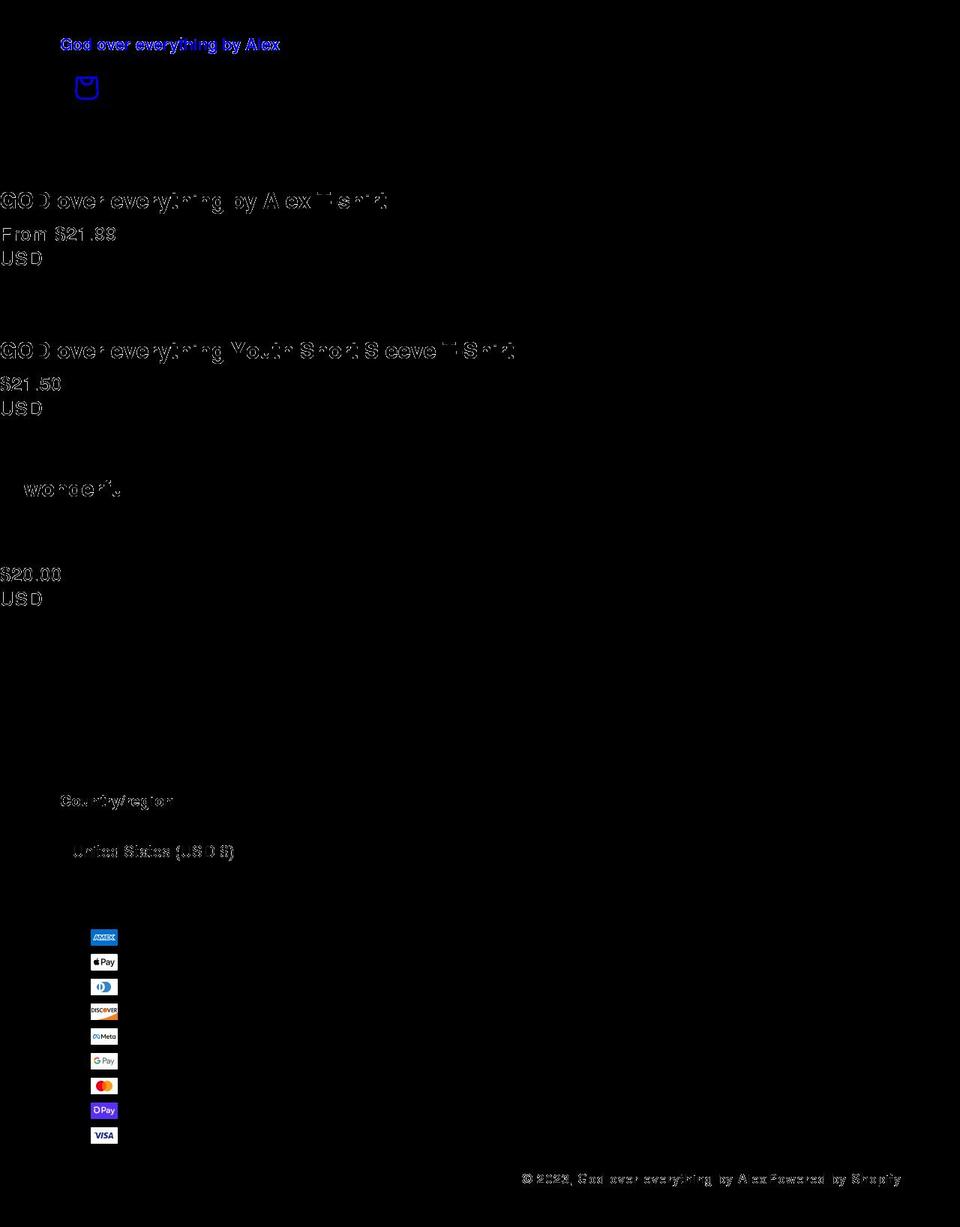 godovereverythingbyalex.com shopify website screenshot