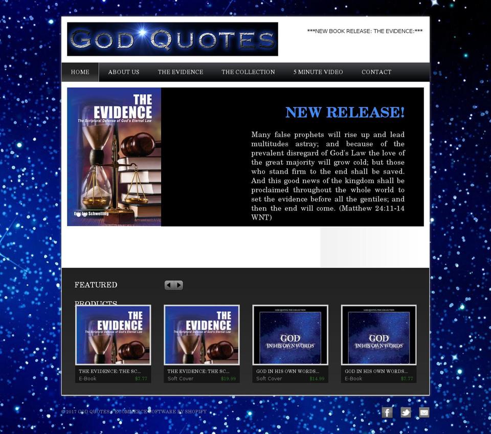 Shopaholla Modern Shopify theme site example godquotes.com