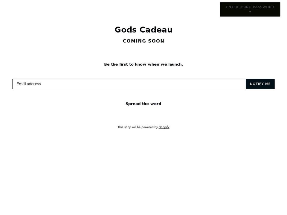 godscadeau.com — Shopify storefront screenshot