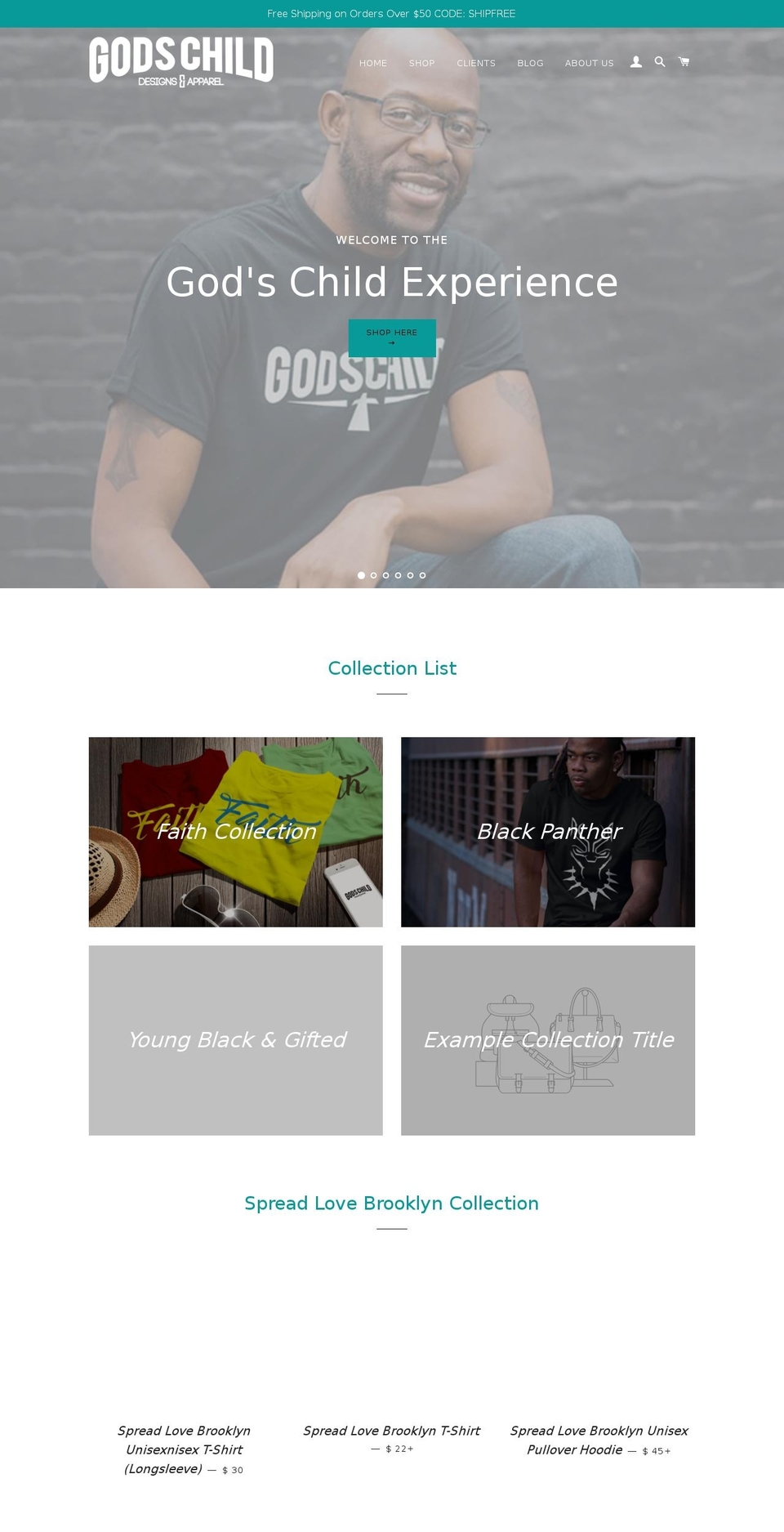 godschildapparel.com shopify website screenshot