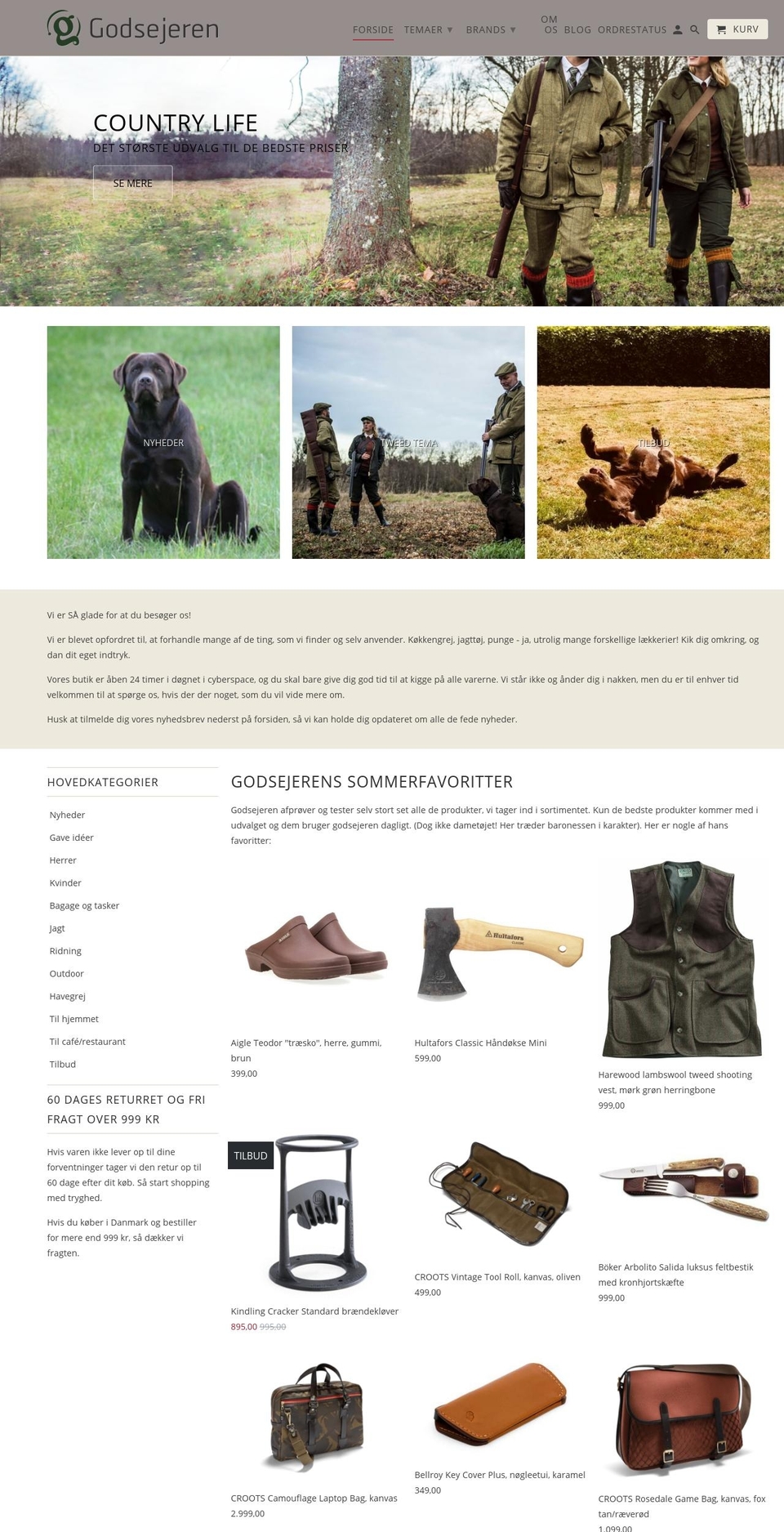 godsejeren.com — Shopify storefront screenshot