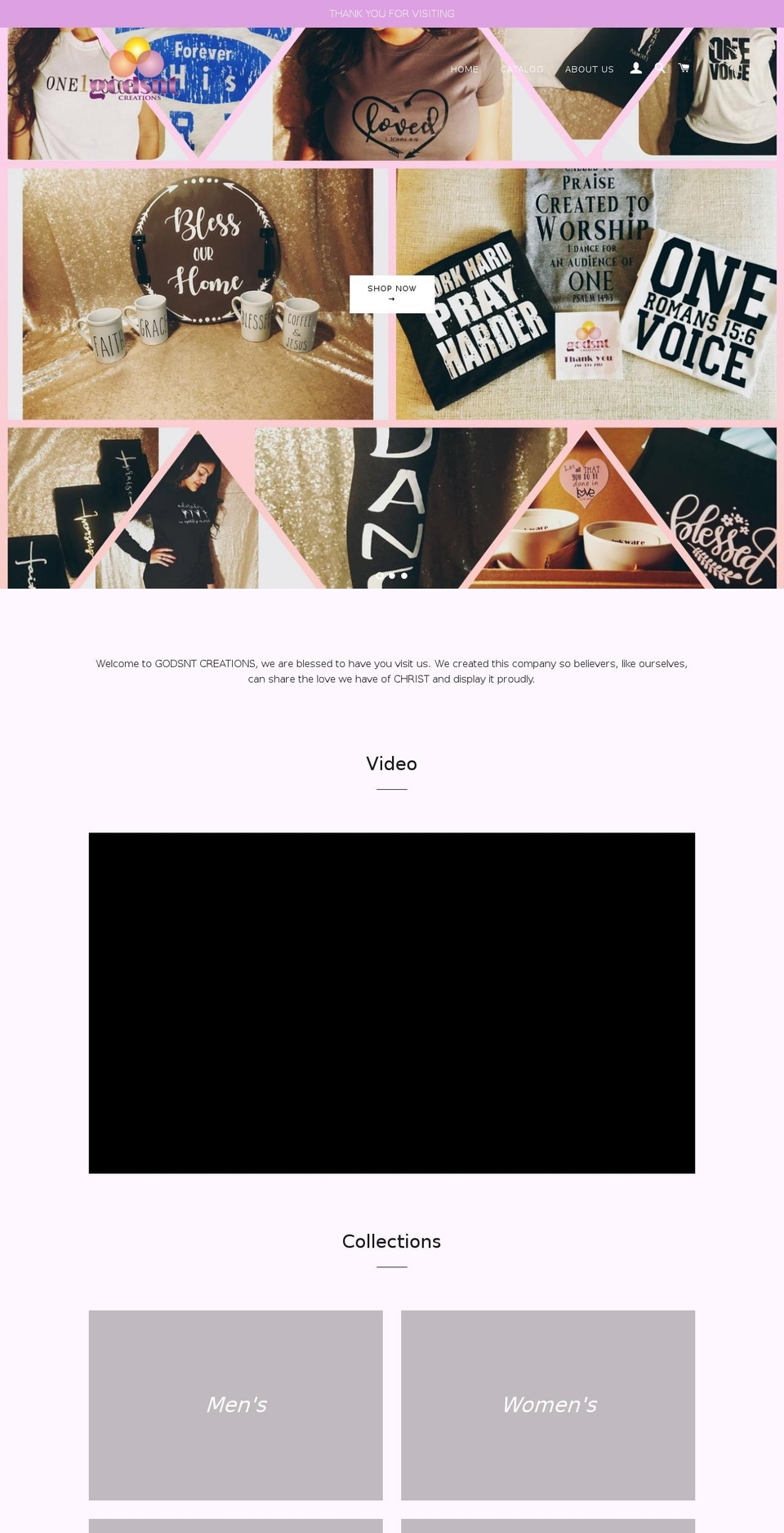 godsntcreations.com — Shopify storefront screenshot