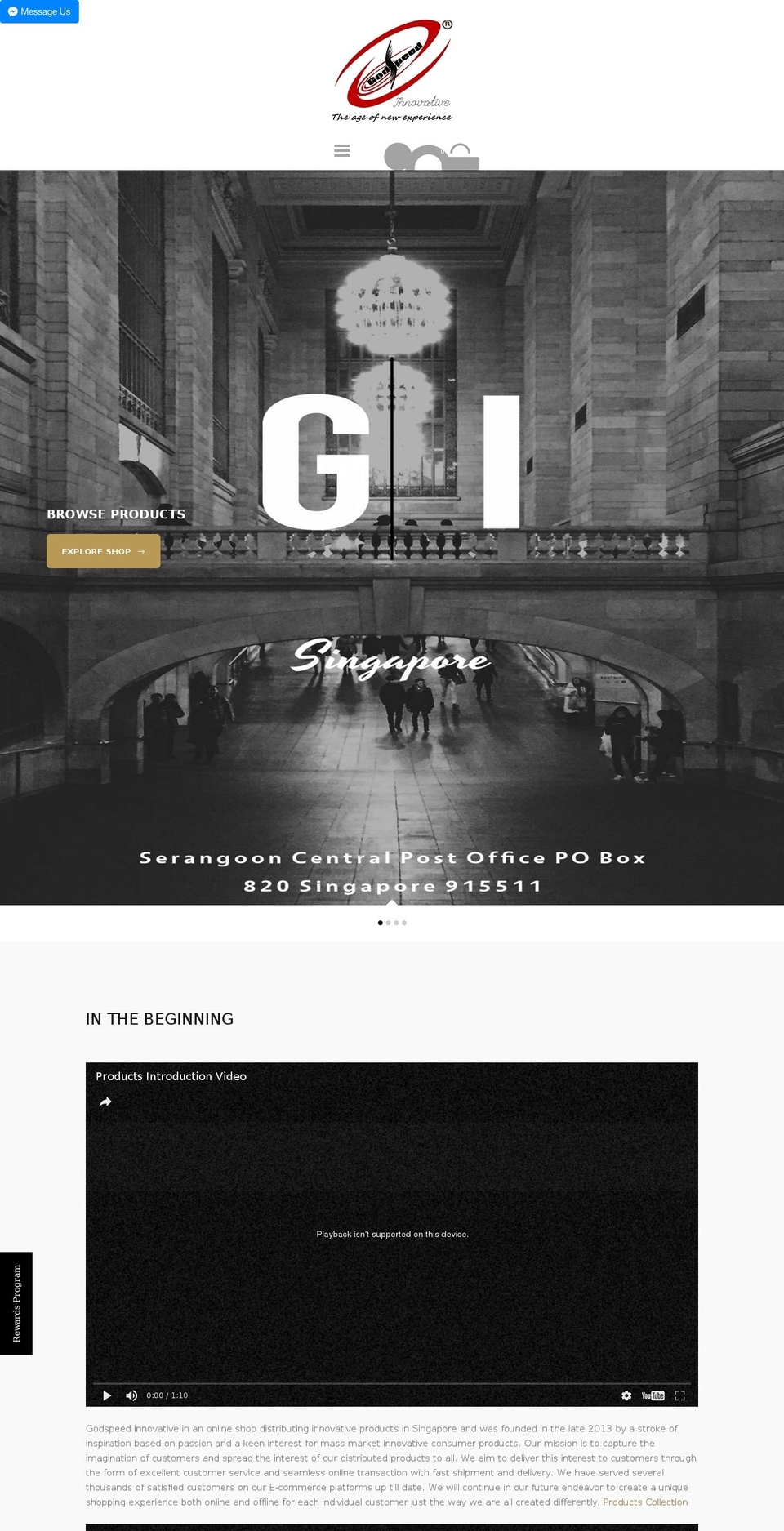 godspeedinnovative.com shopify website screenshot