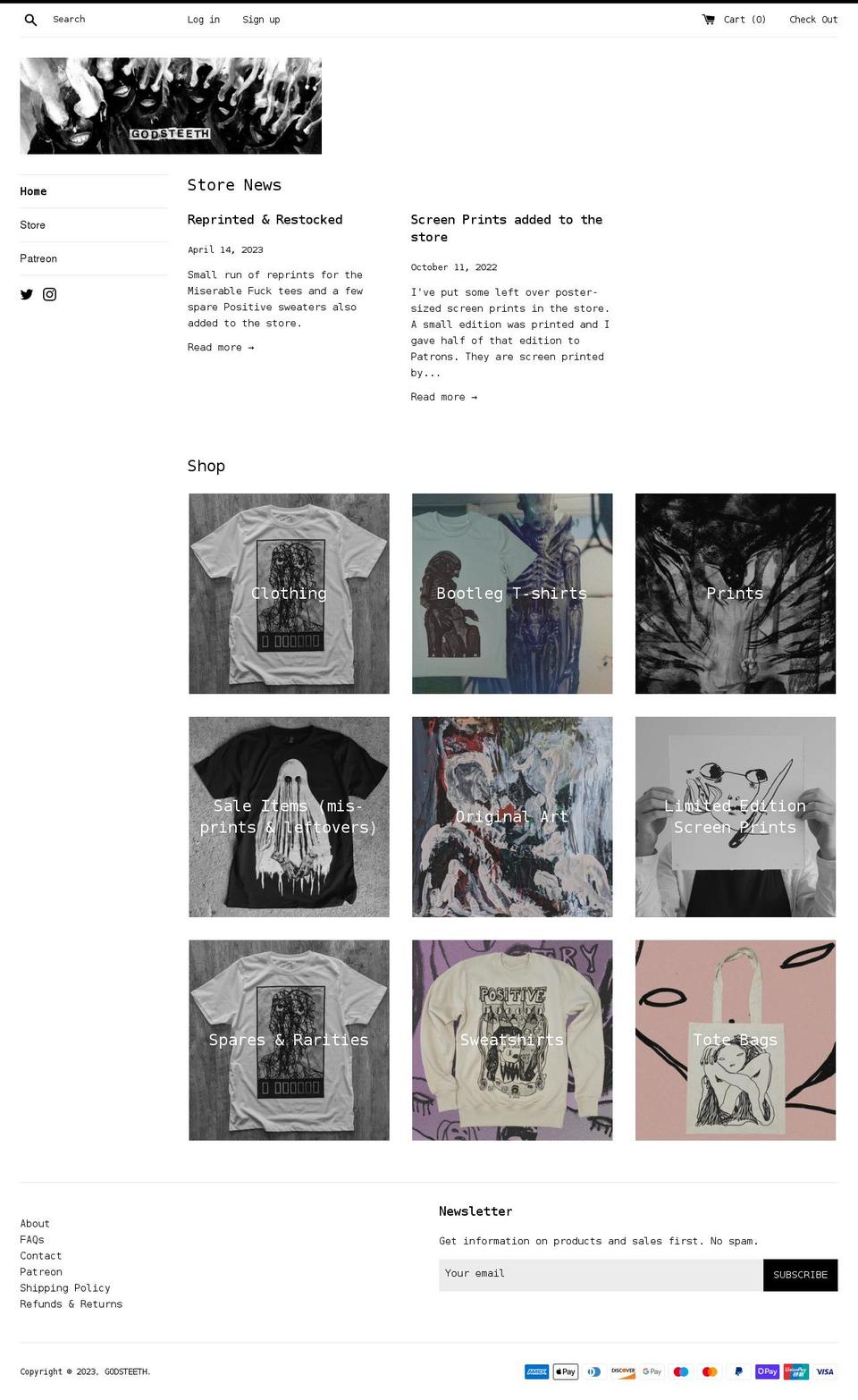 2022 Shopify theme site example godsteethillustration.com