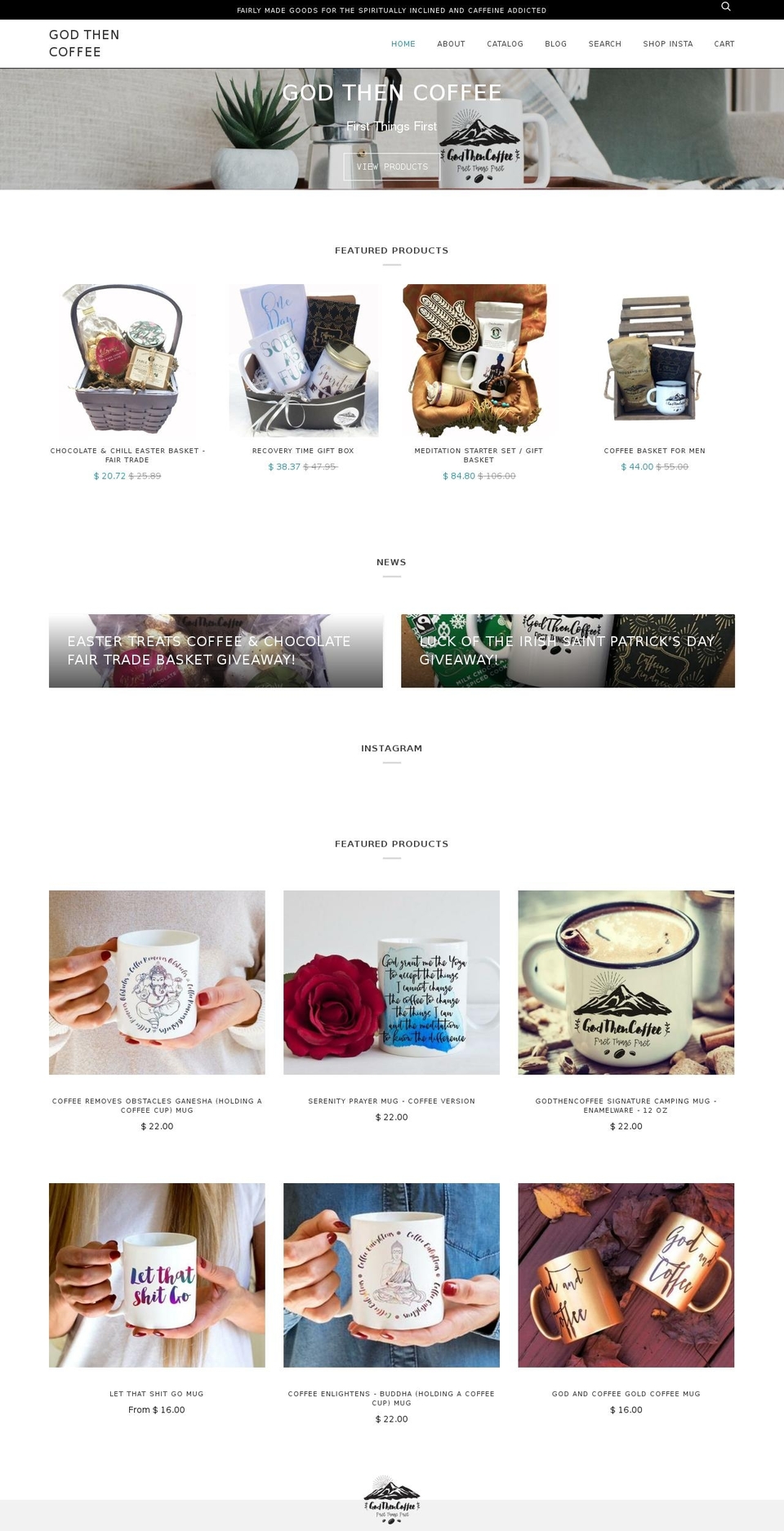 godthencoffee.com shopify website screenshot