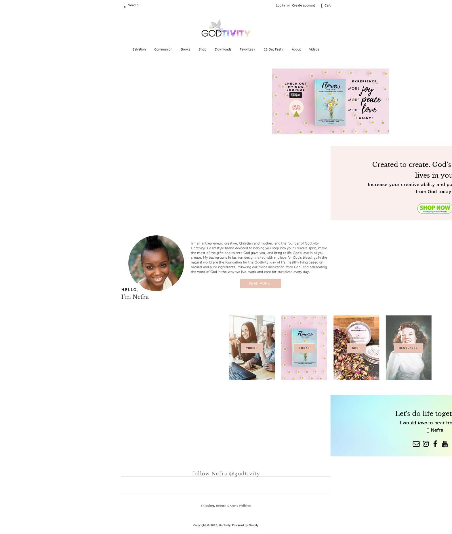 godtivity.com shopify website screenshot