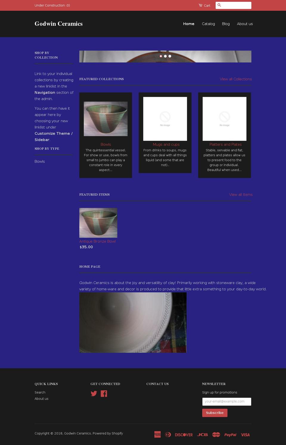 godwinceramics.com — Shopify storefront screenshot