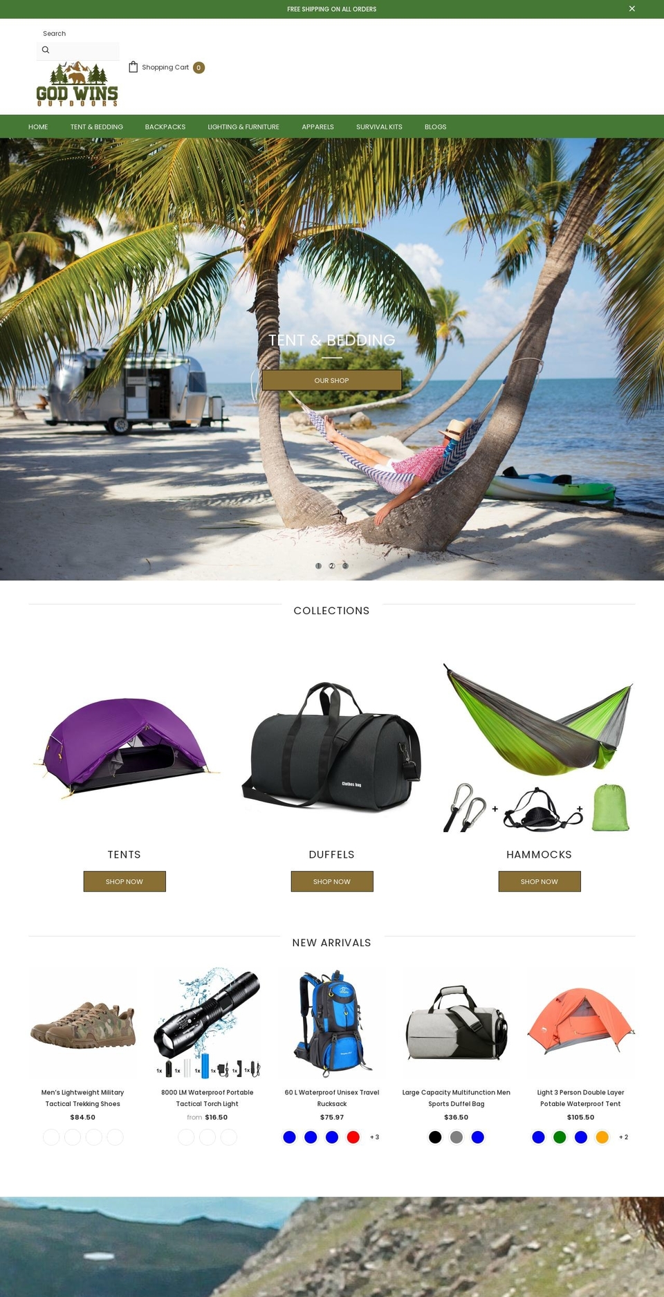 godwinsoutdoors.com shopify website screenshot