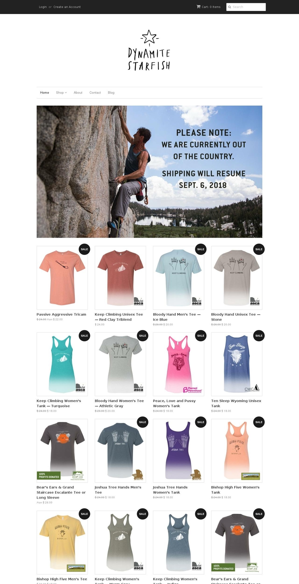 godynamitestarfish.com shopify website screenshot