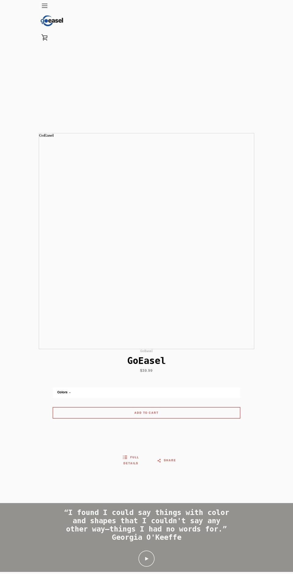 goeasel.com shopify website screenshot