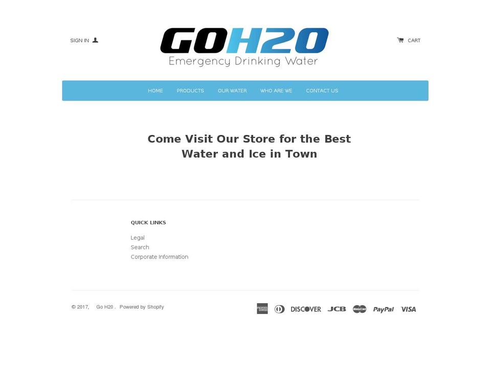 goemergencywater.com shopify website screenshot