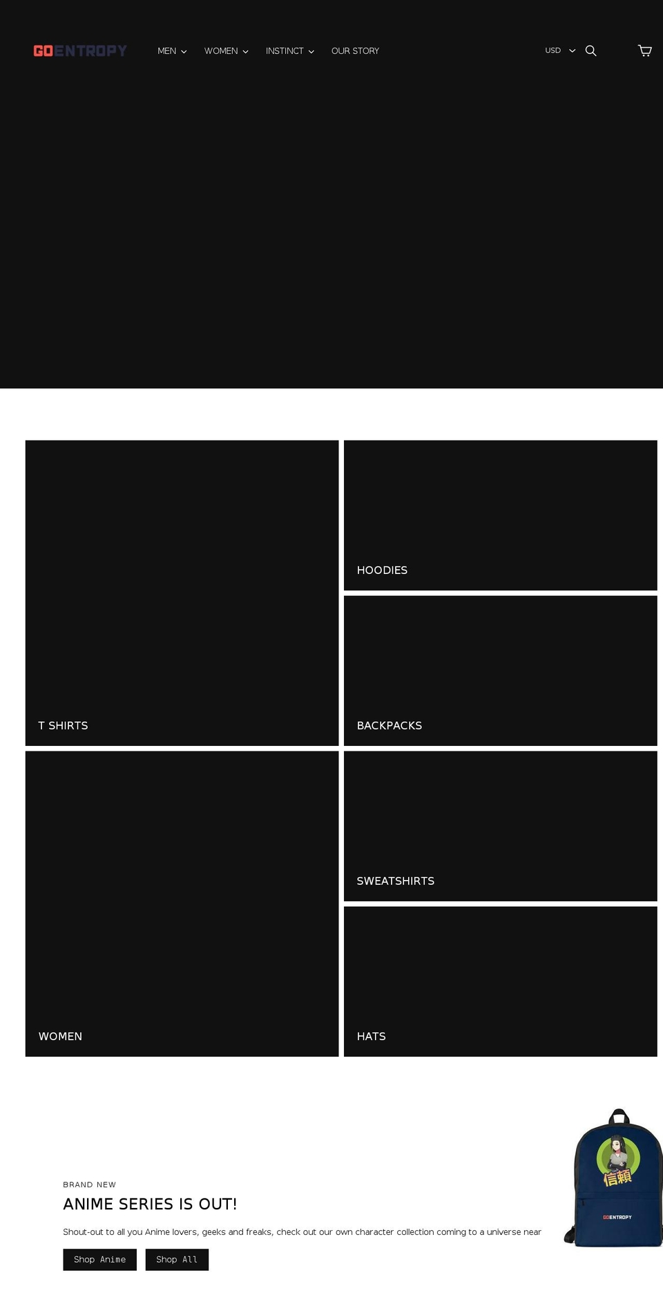 goentropy.com — Shopify storefront screenshot