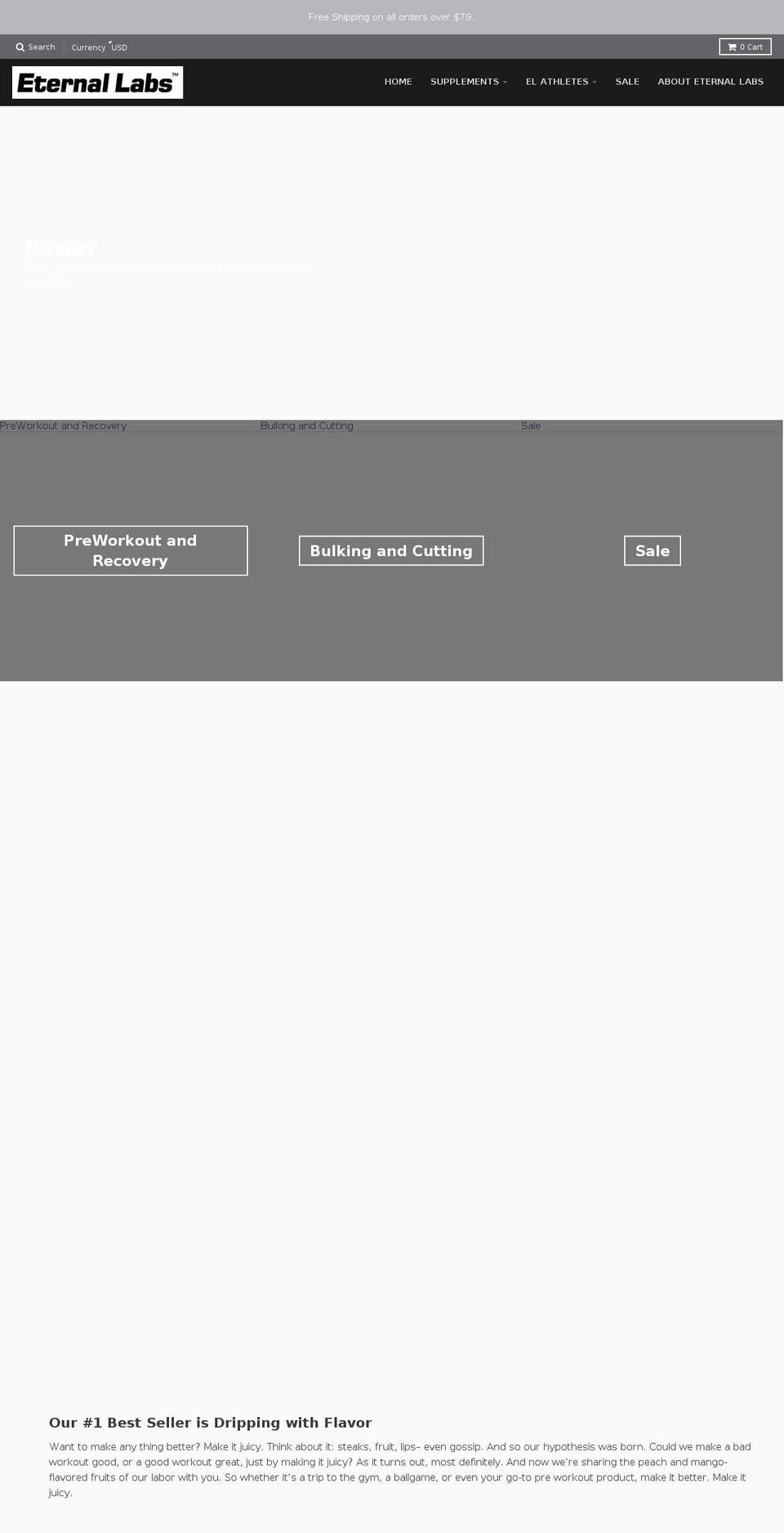 goeternallabs.com — Shopify storefront screenshot