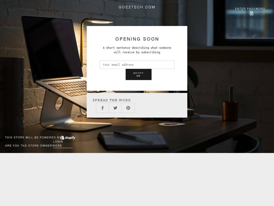 goeztech.com shopify website screenshot