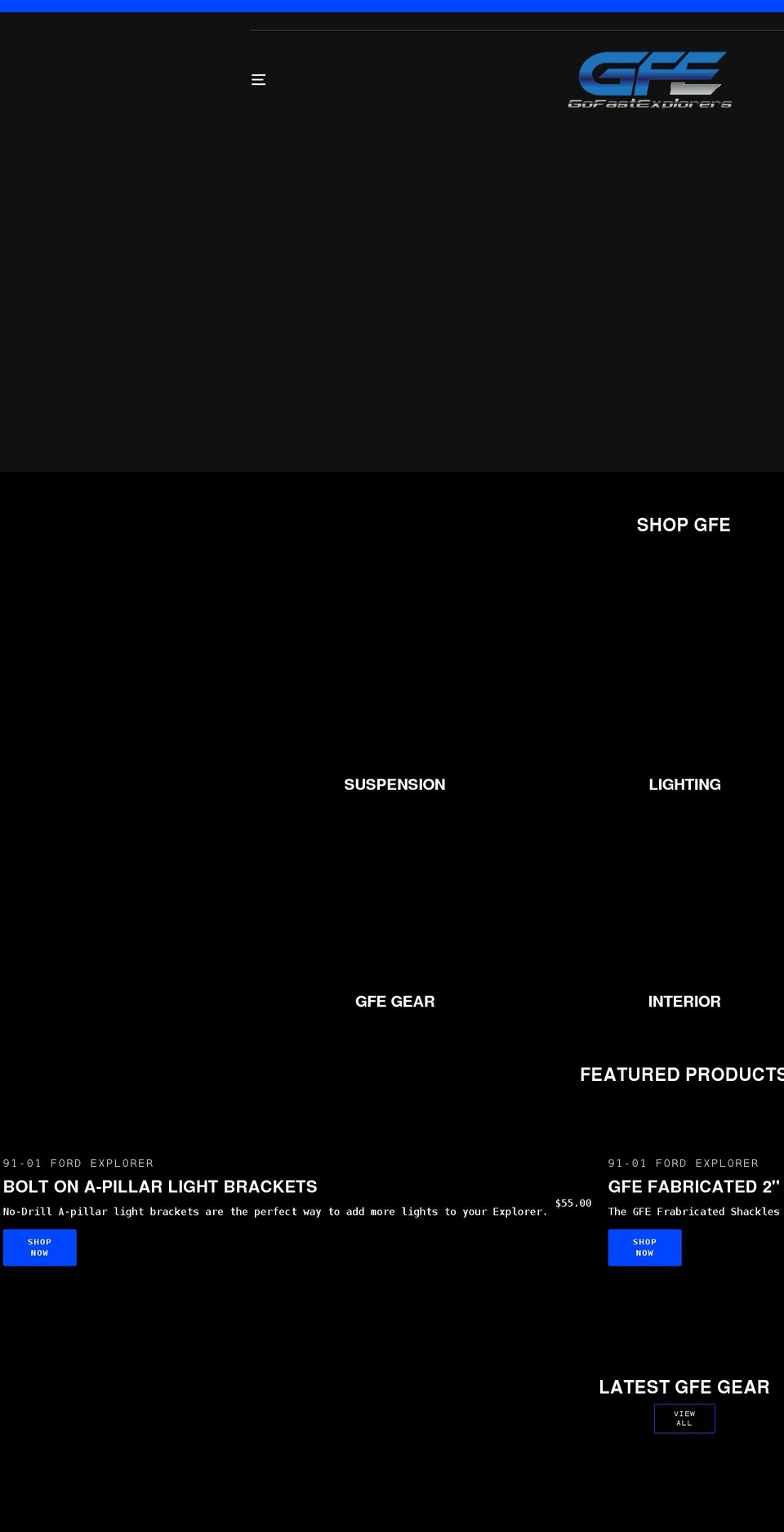 gofastexplorers.com shopify website screenshot