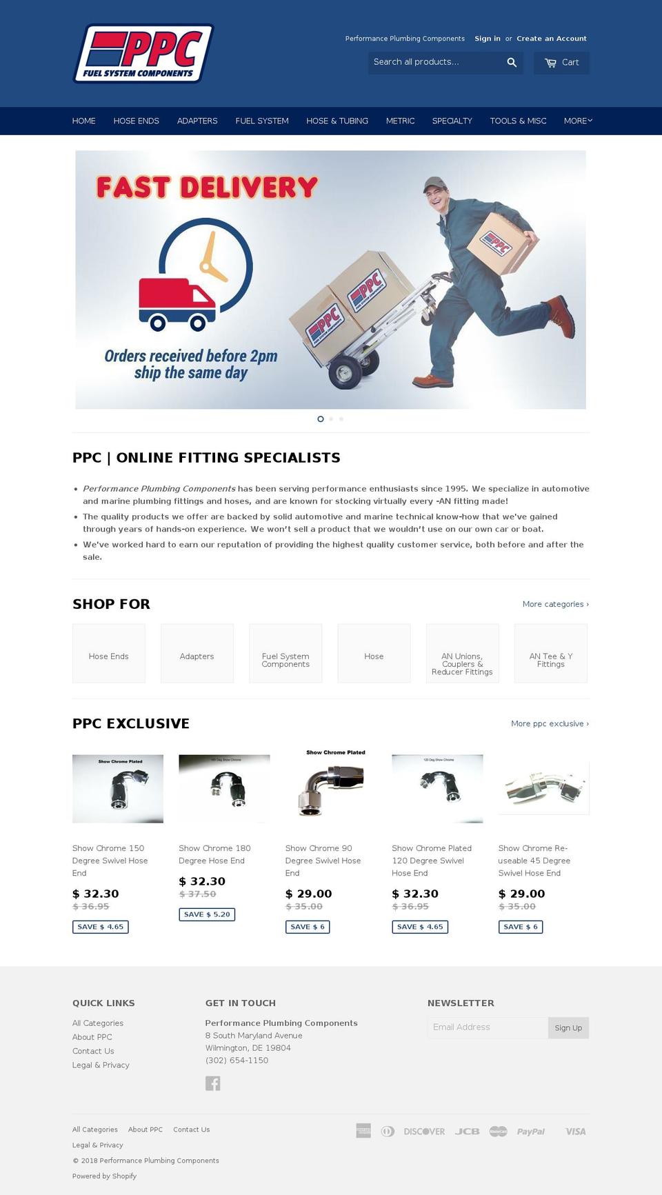 gofastfittings.com — Shopify storefront screenshot