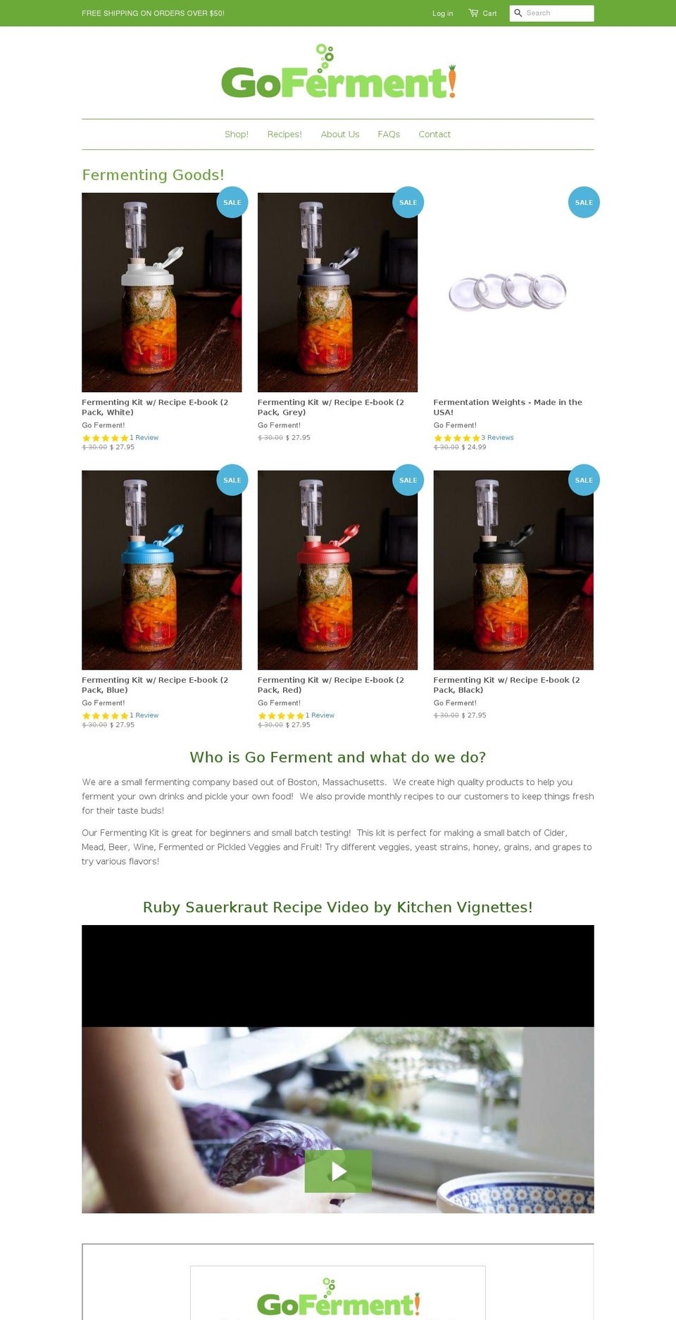 goferment.com shopify website screenshot