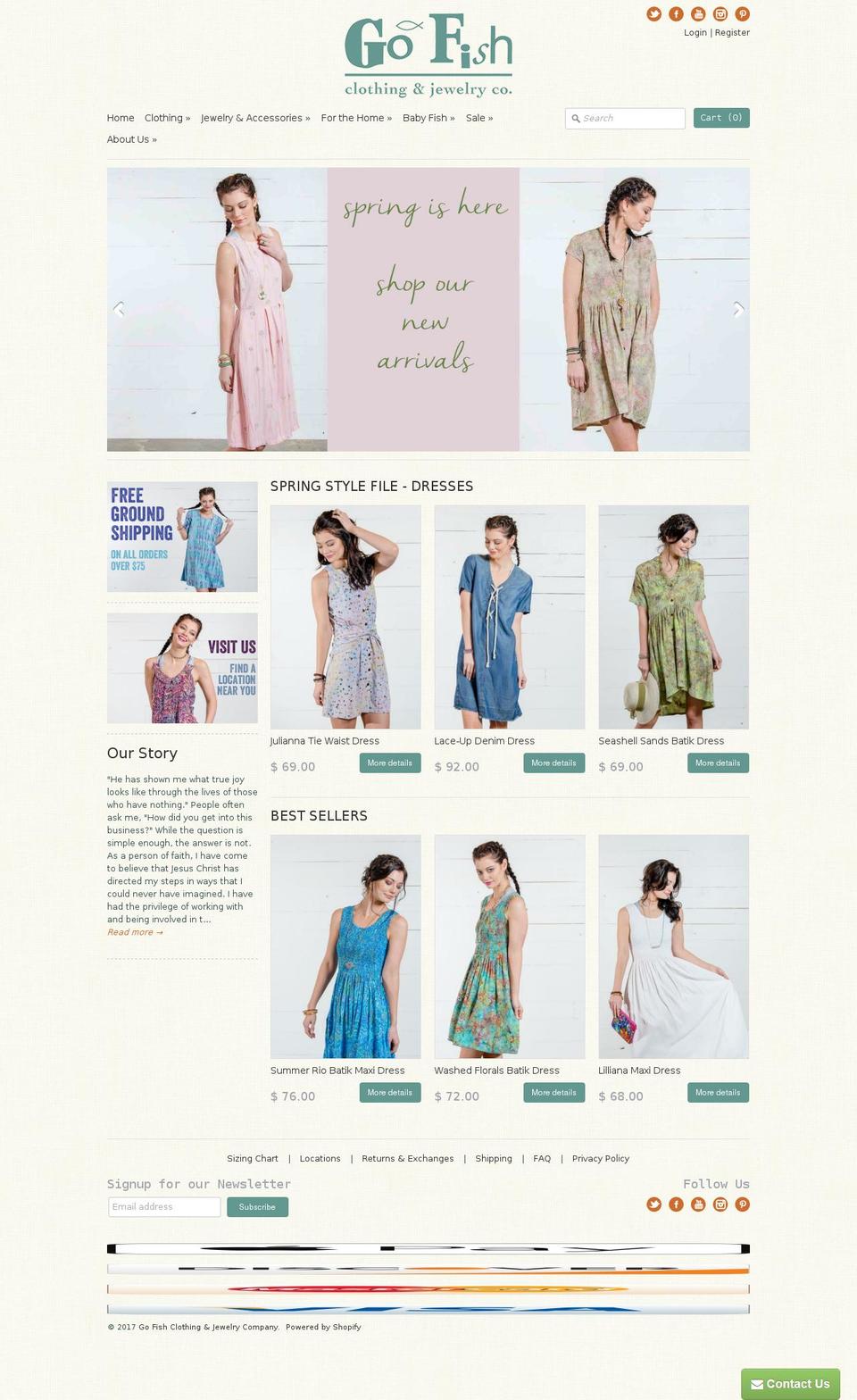 gofishretail.com shopify website screenshot