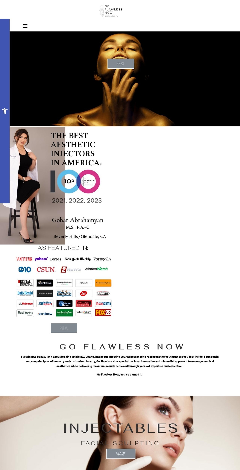 goflawlessnow.com — Shopify storefront screenshot