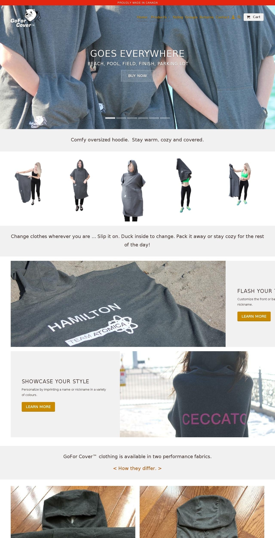 Aug 6 - Pre-order fix Shopify theme site example goforcoverrobes.com