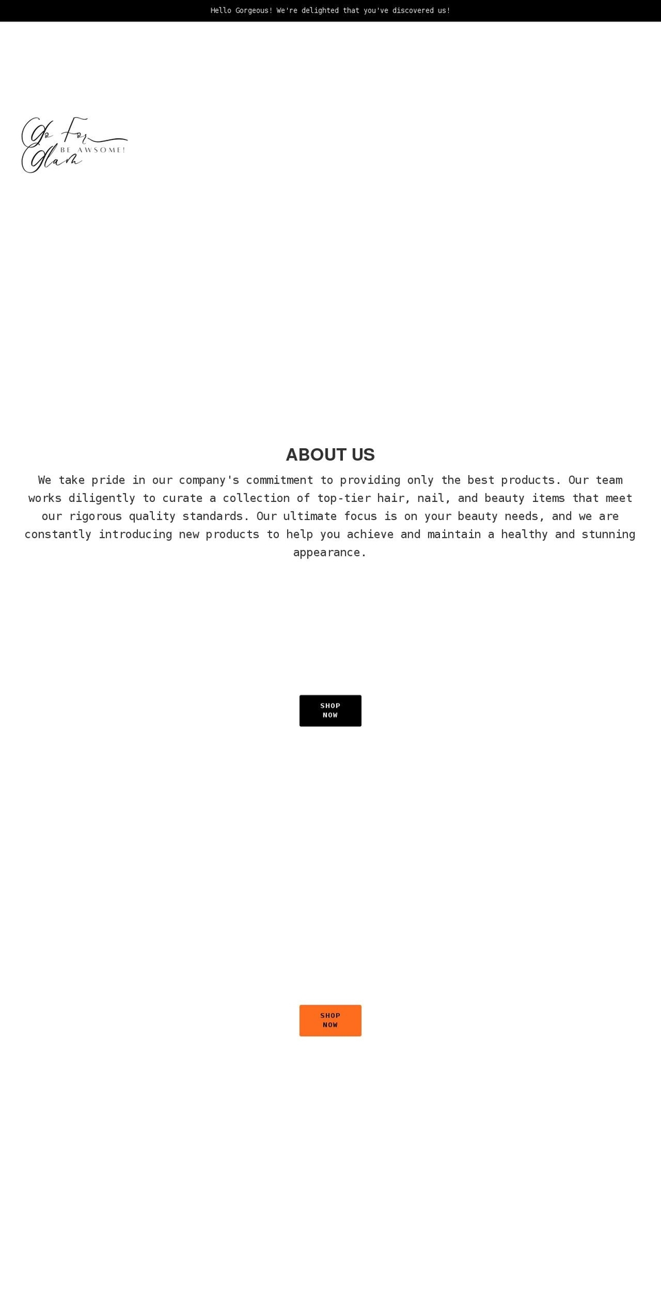 goforglam.com shopify website screenshot