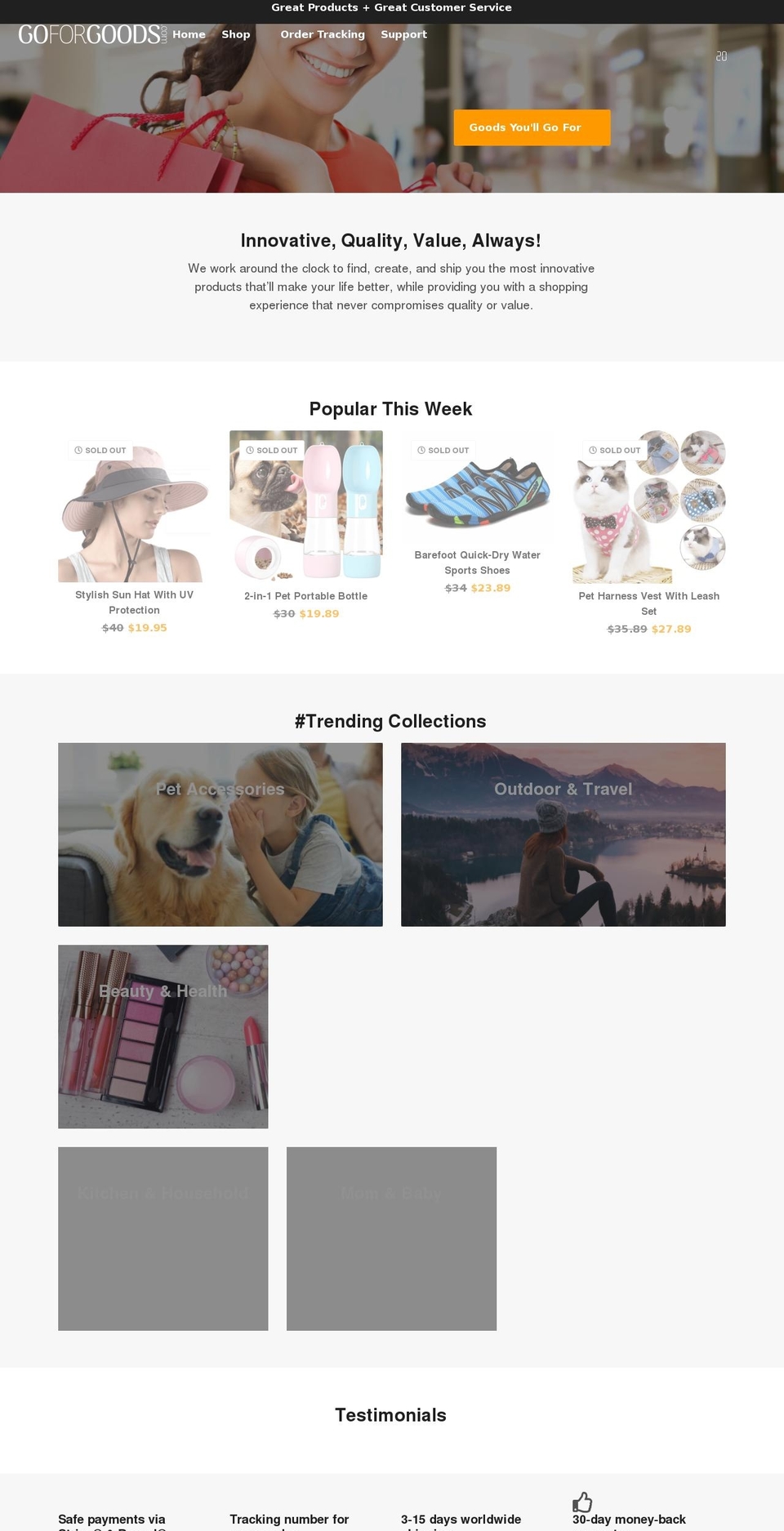 goforgoods.com shopify website screenshot
