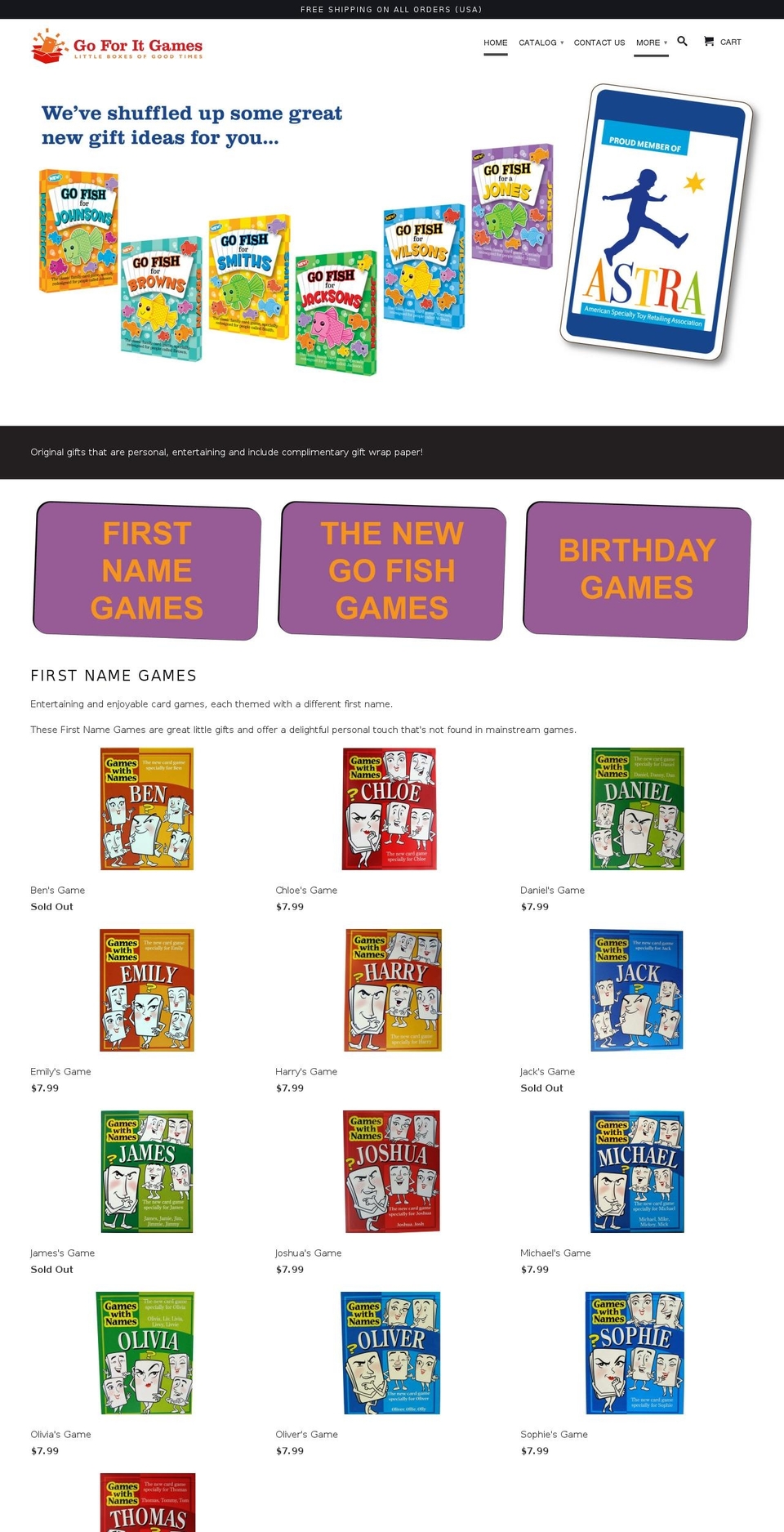 goforitgames-usa.com shopify website screenshot