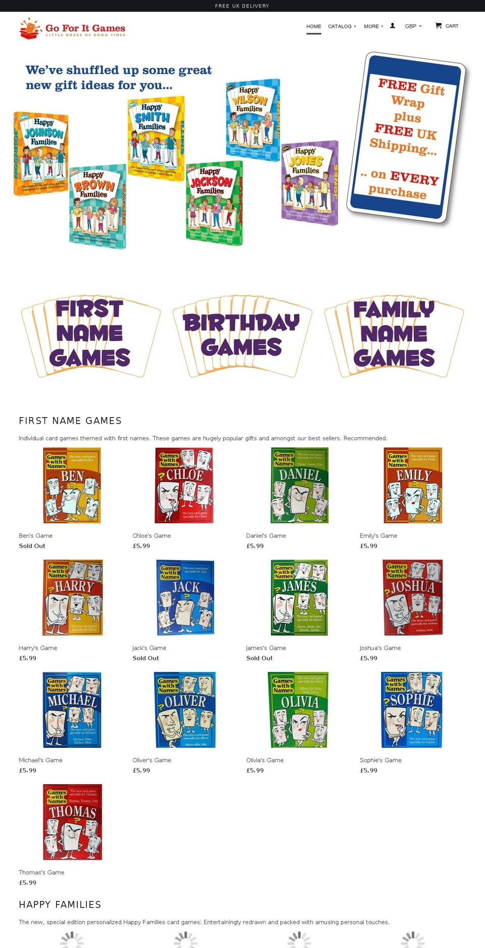 goforitgames.com shopify website screenshot
