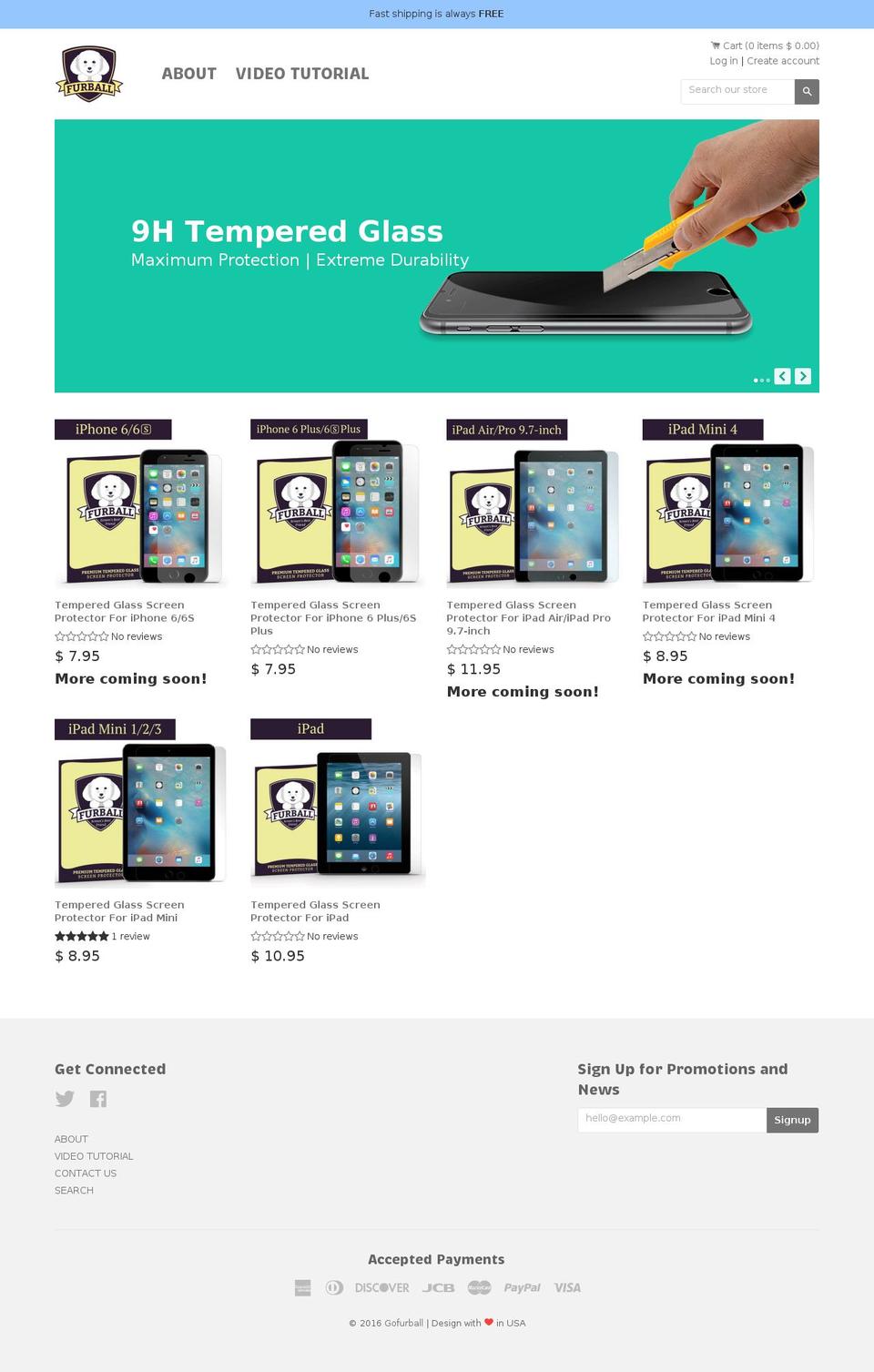 gofurball.com shopify website screenshot