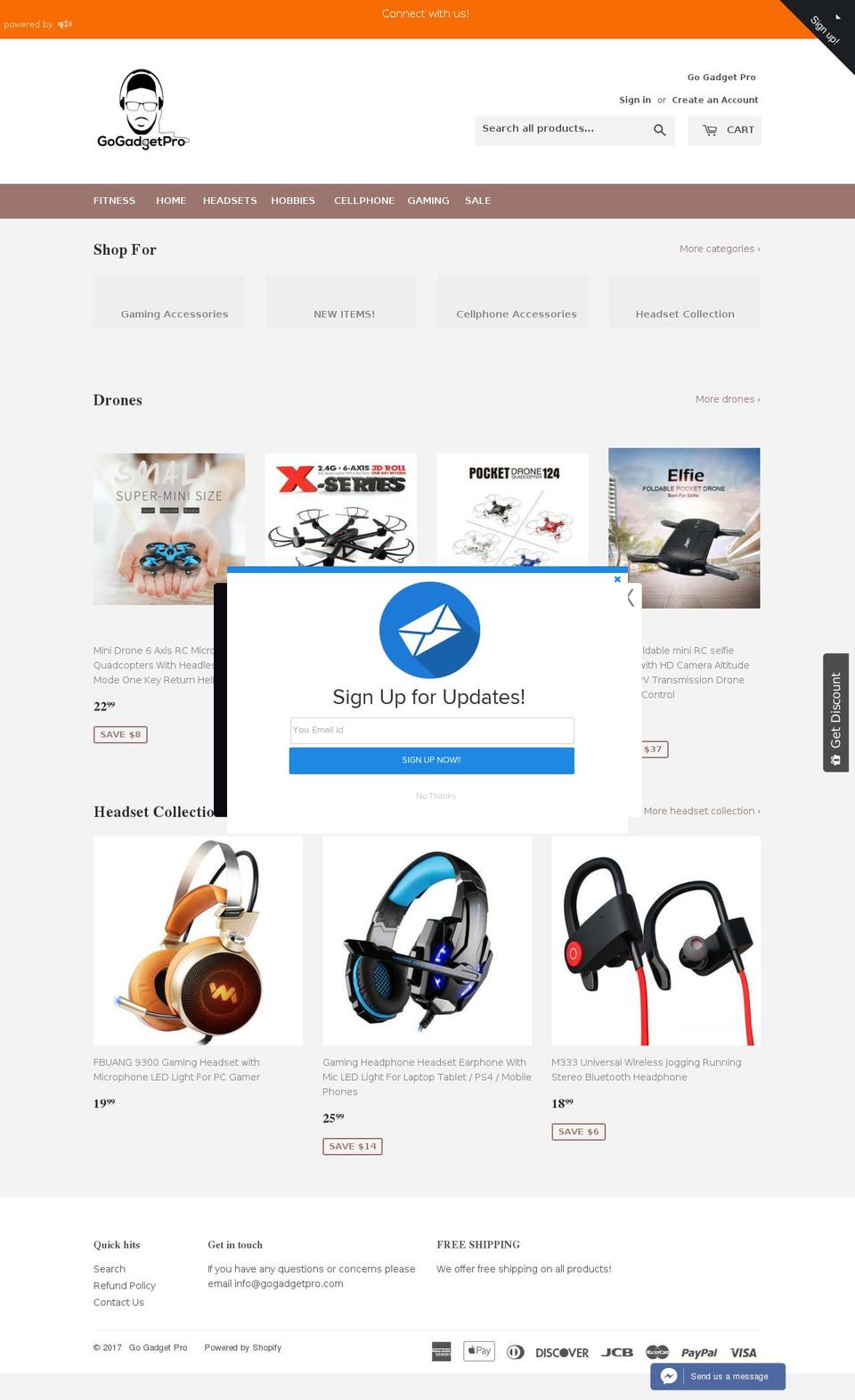 gogadgetpro.com shopify website screenshot