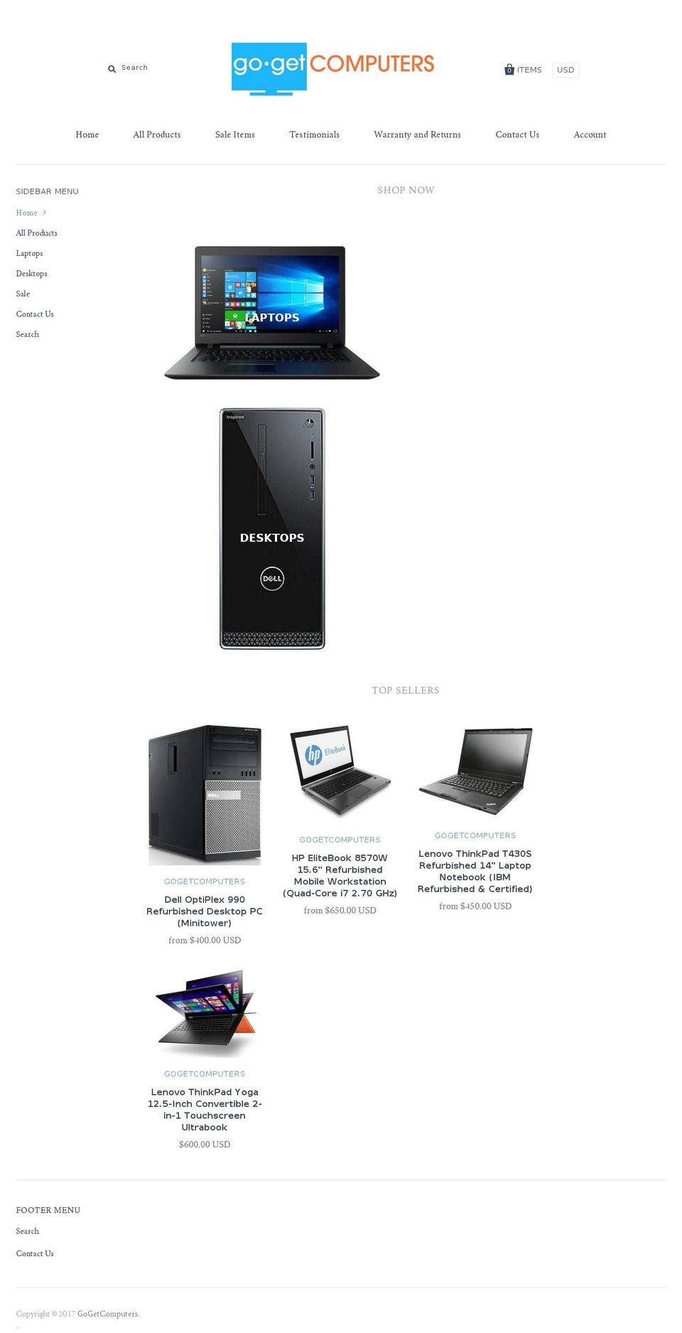 gogetcomputers.com shopify website screenshot