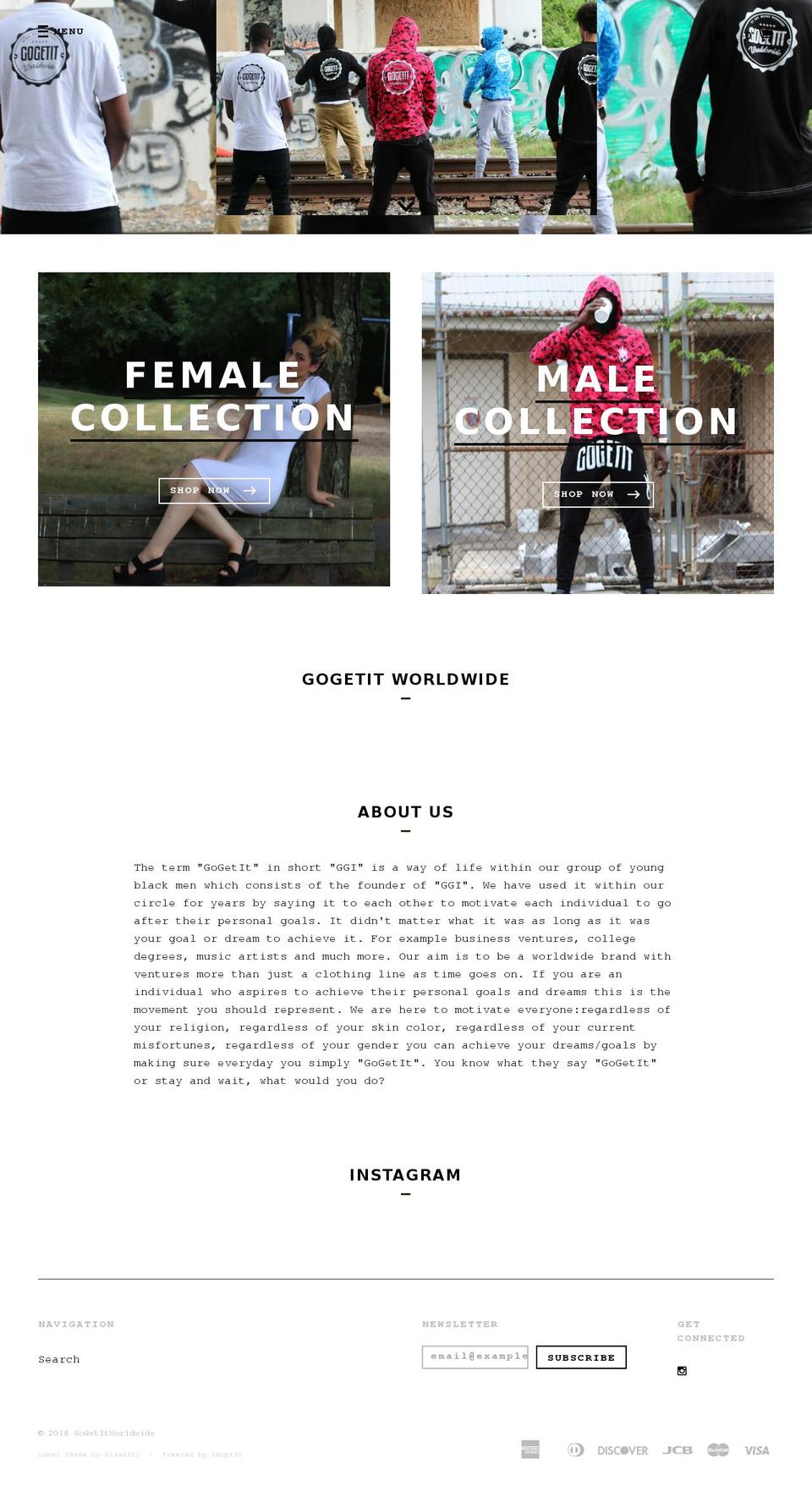 gogetitworldwide.com — Shopify storefront screenshot