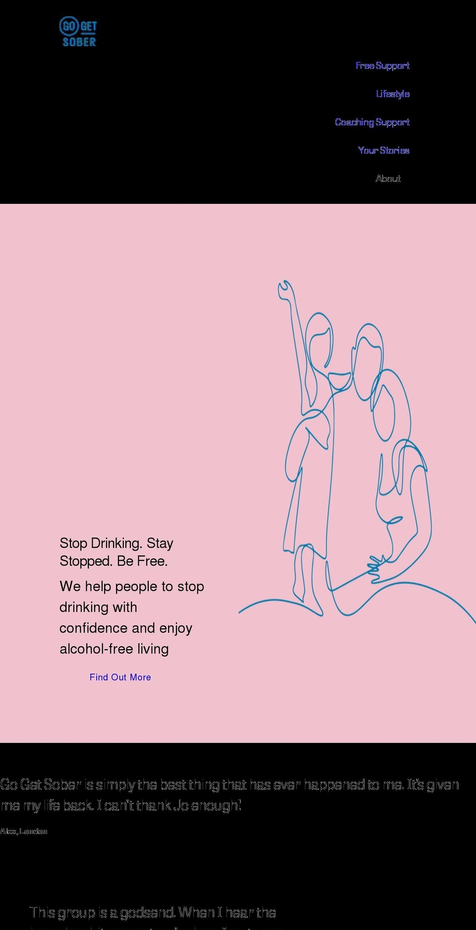 gogetsober.com shopify website screenshot