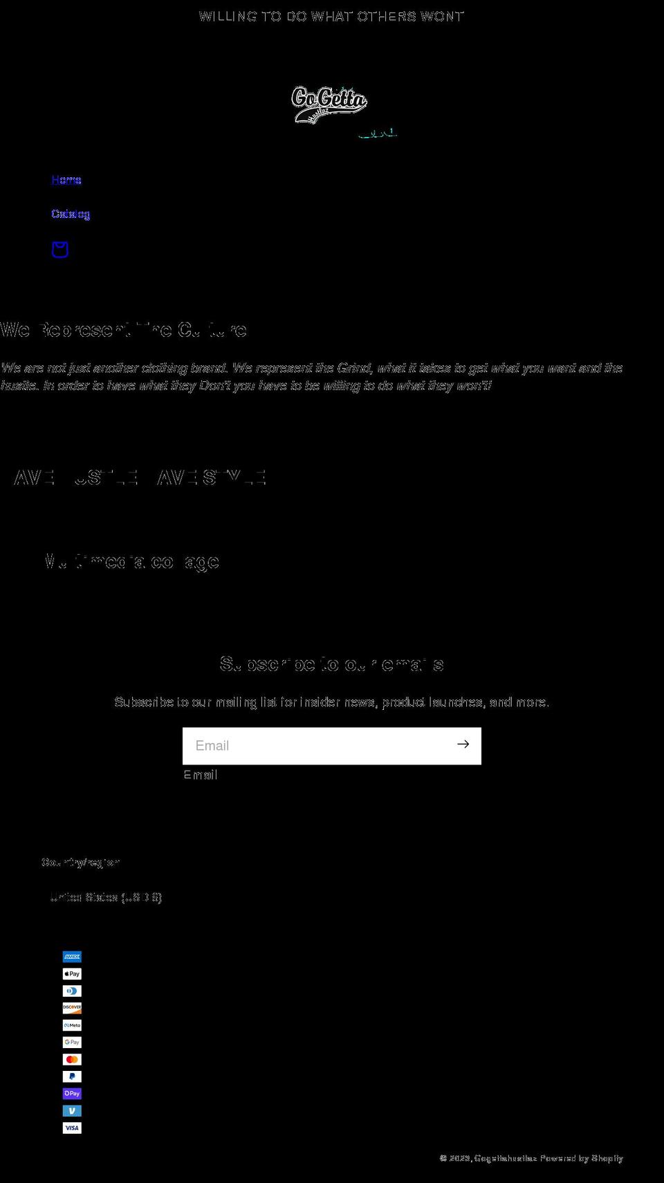 gogettahustlaz.com shopify website screenshot